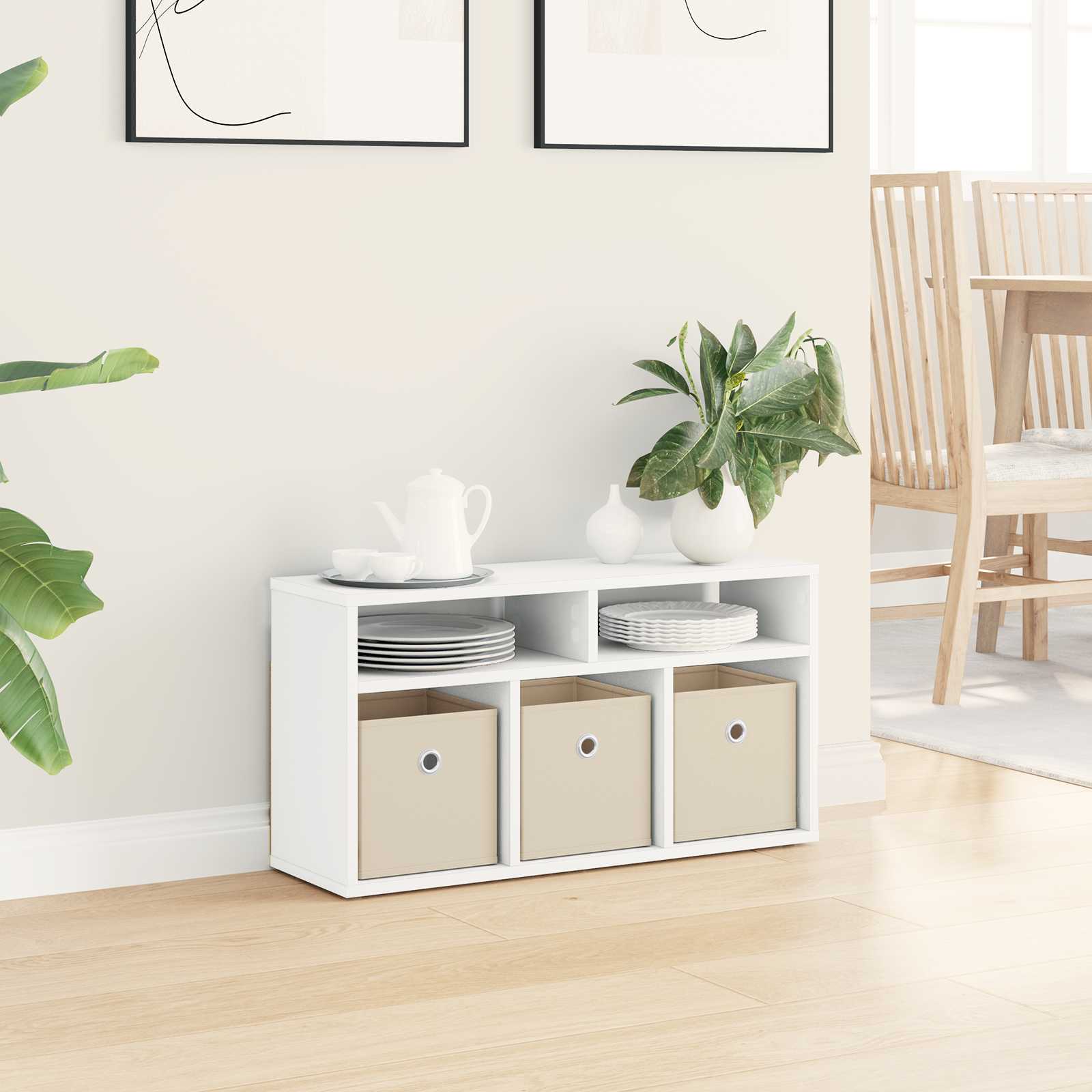 Lowboard with Drawer White 72 x 22.5 x 38 cm