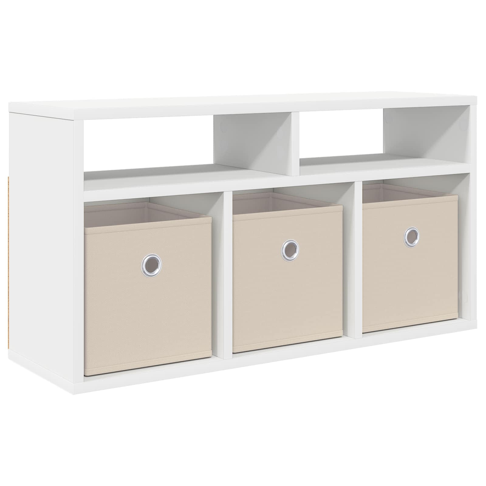 Lowboard with Drawer White 72 x 22.5 x 38 cm