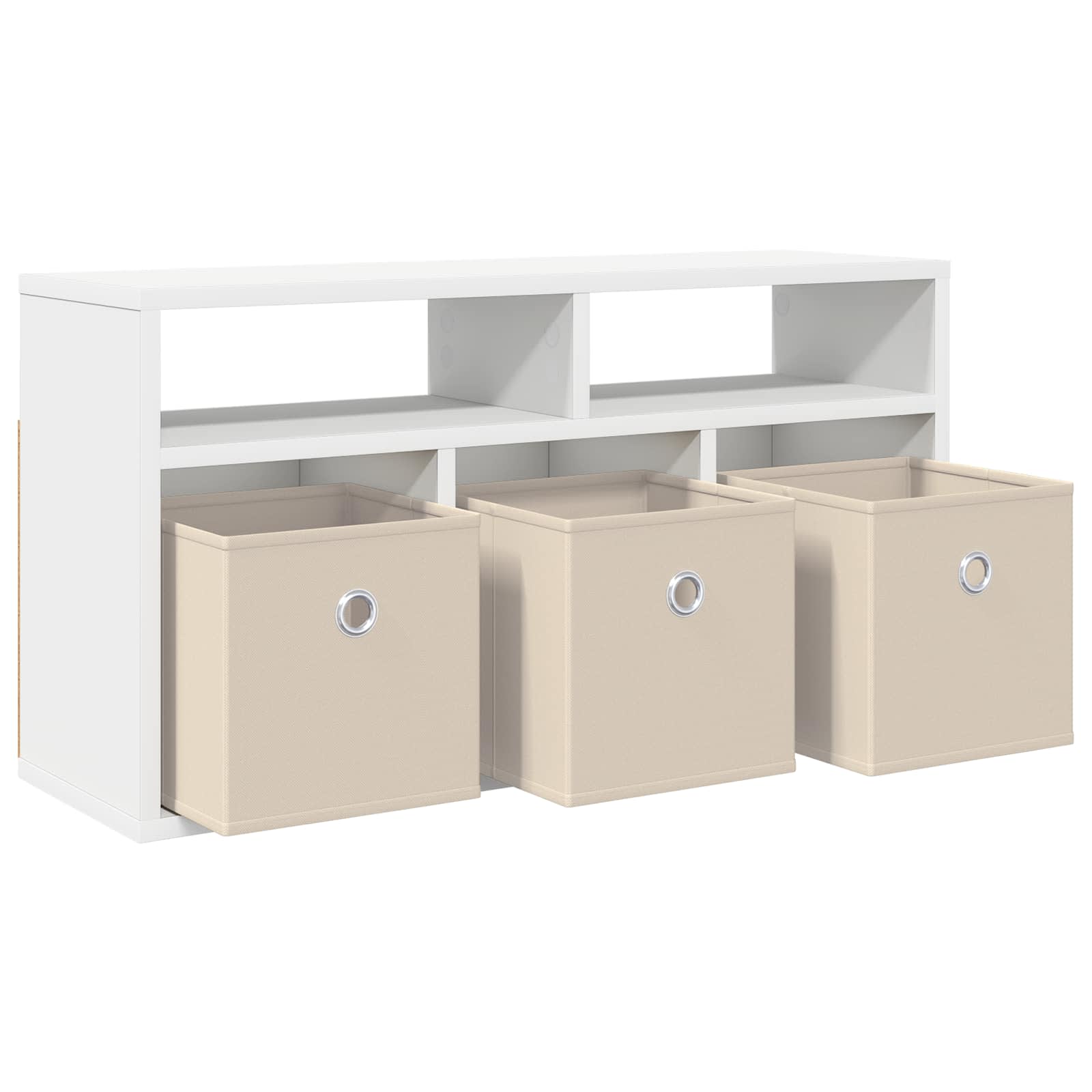 Lowboard with Drawer White 72 x 22.5 x 38 cm