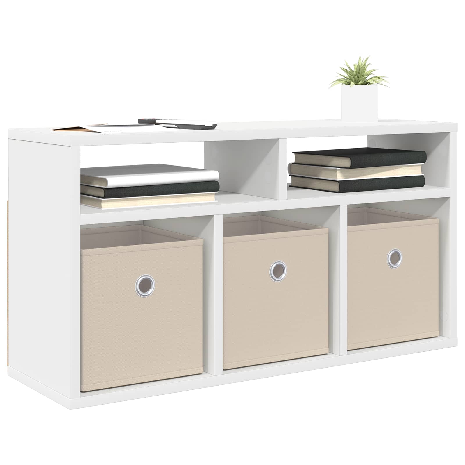 Lowboard with Drawer White 72 x 22.5 x 38 cm