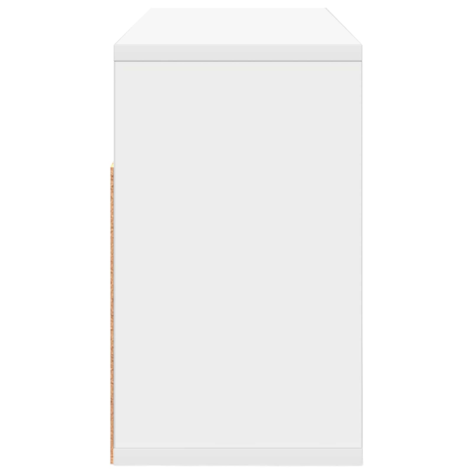 Lowboard with Drawer White 72 x 22.5 x 38 cm