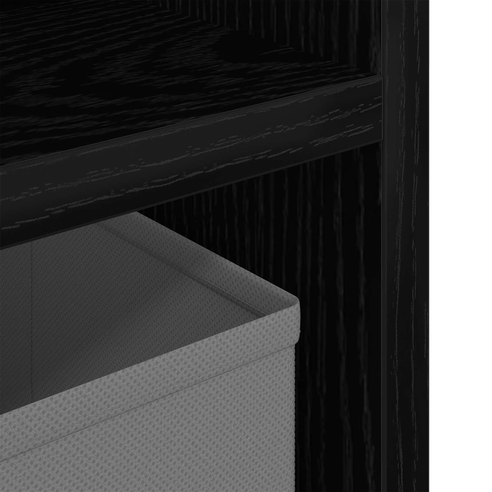 Lowboard with Drawer Black Oak 72 x 22.5 x 38 cm