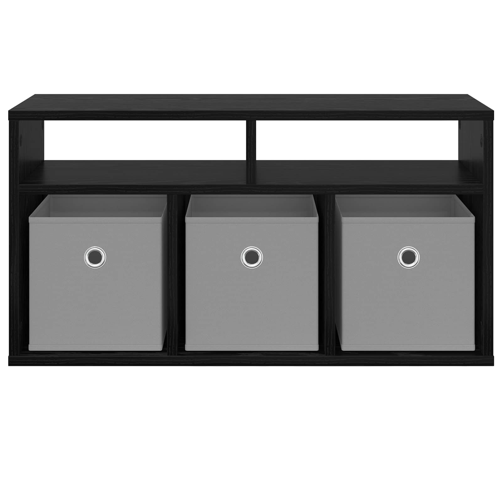Lowboard with Drawer Black Oak 72 x 22.5 x 38 cm