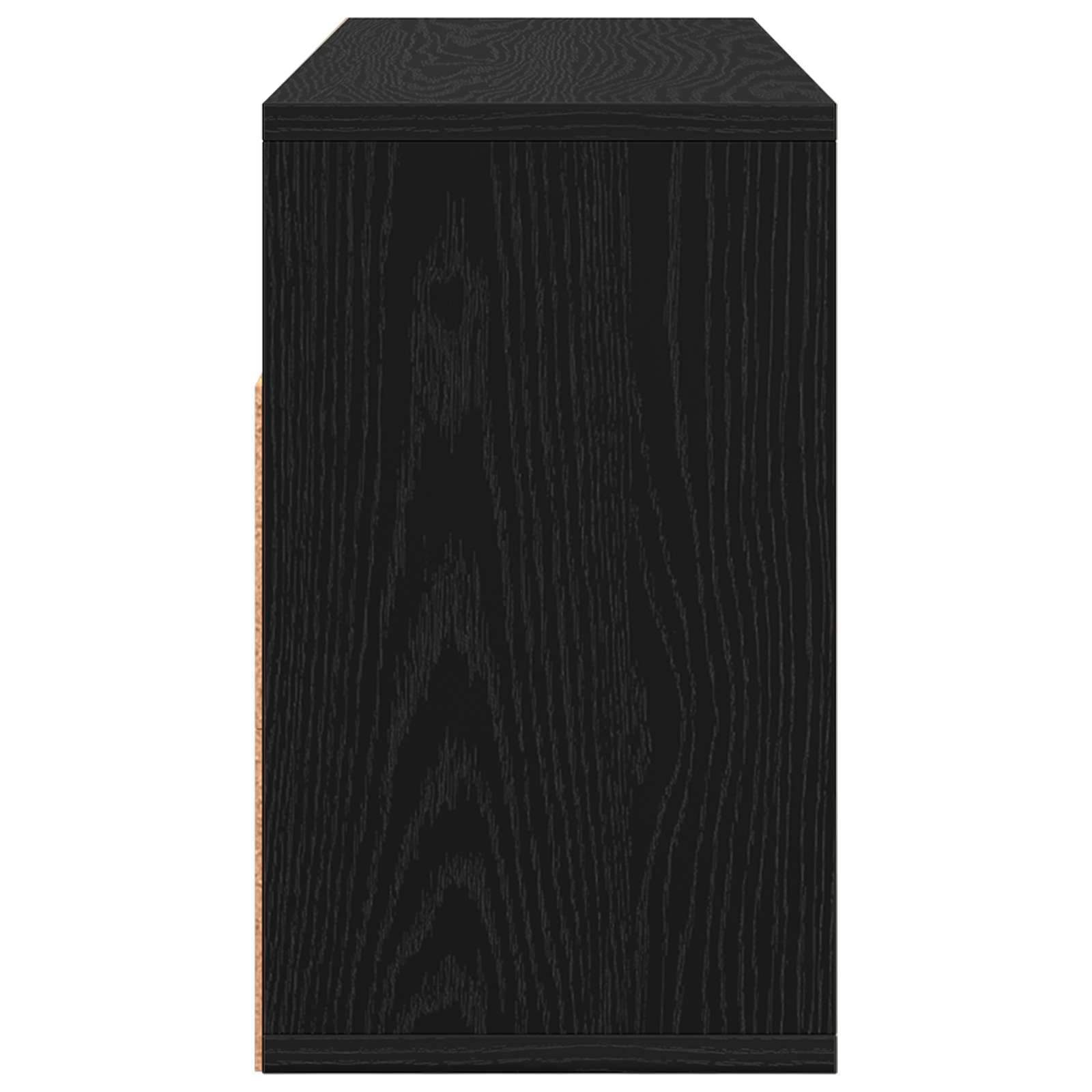 Lowboard with Drawer Black Oak 72 x 22.5 x 38 cm