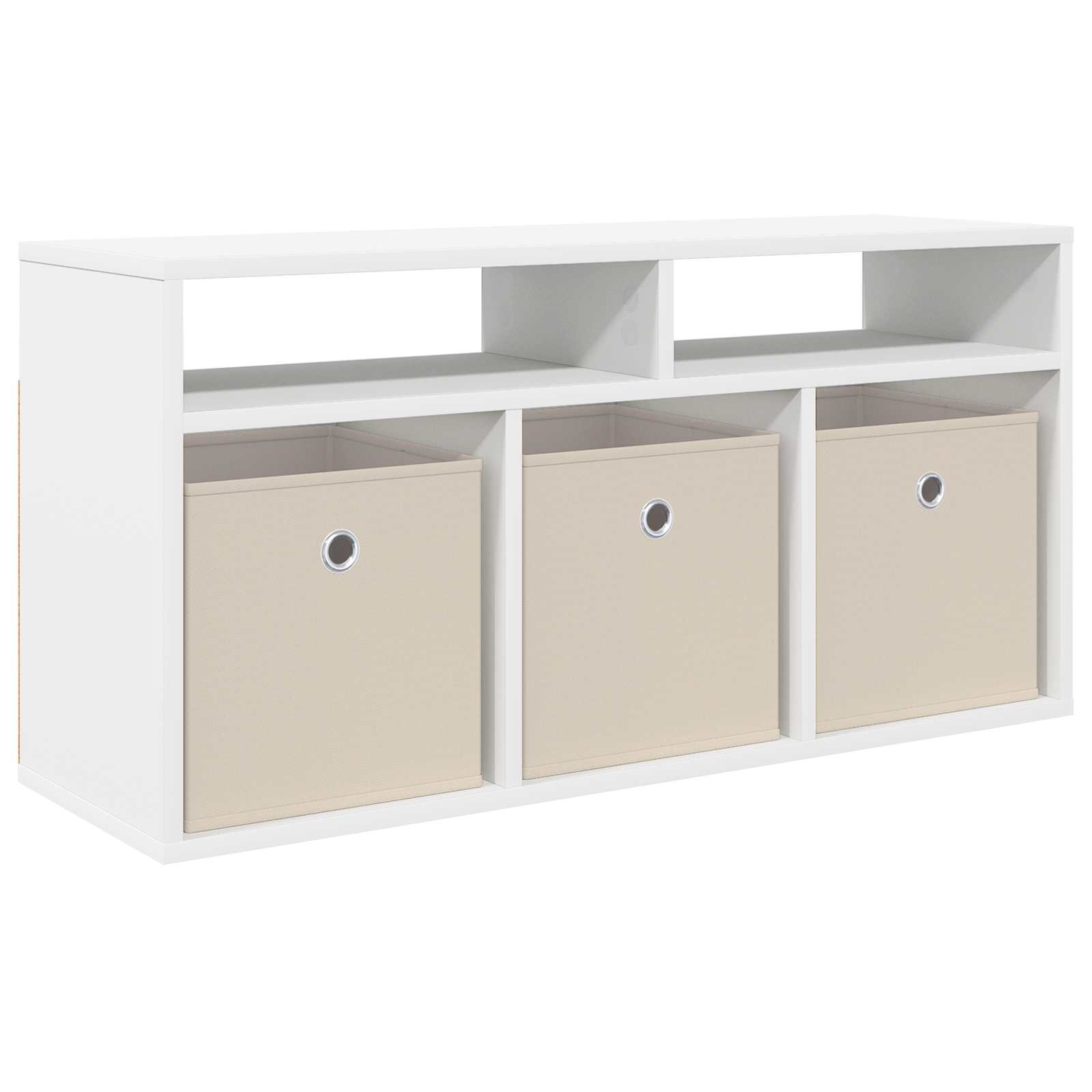 Lowboard with Drawer White 87 x 27.5 x 43 cm