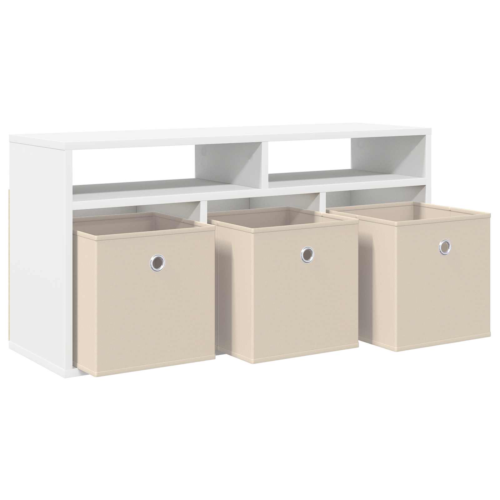 Lowboard with Drawer White 87 x 27.5 x 43 cm