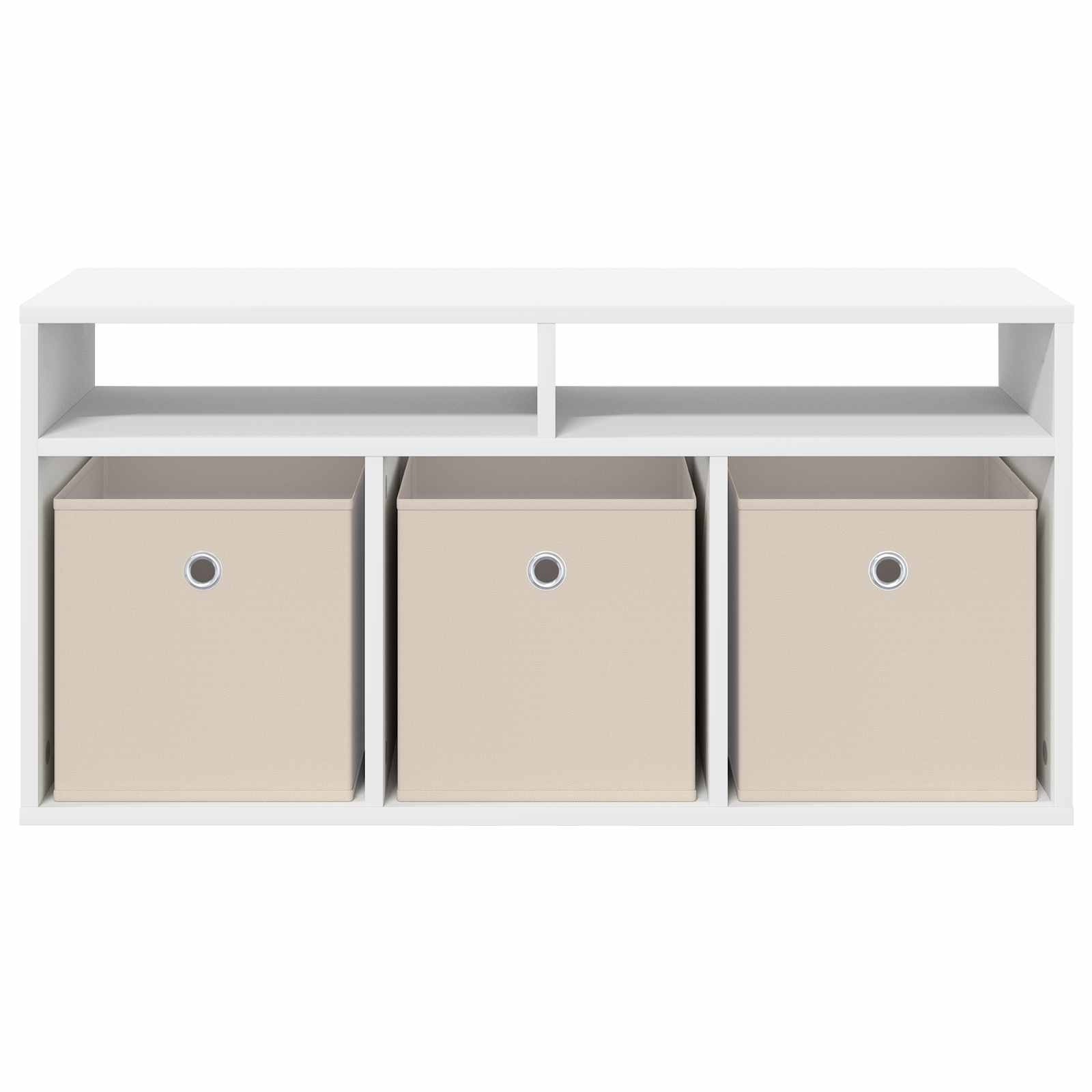 Lowboard with Drawer White 87 x 27.5 x 43 cm