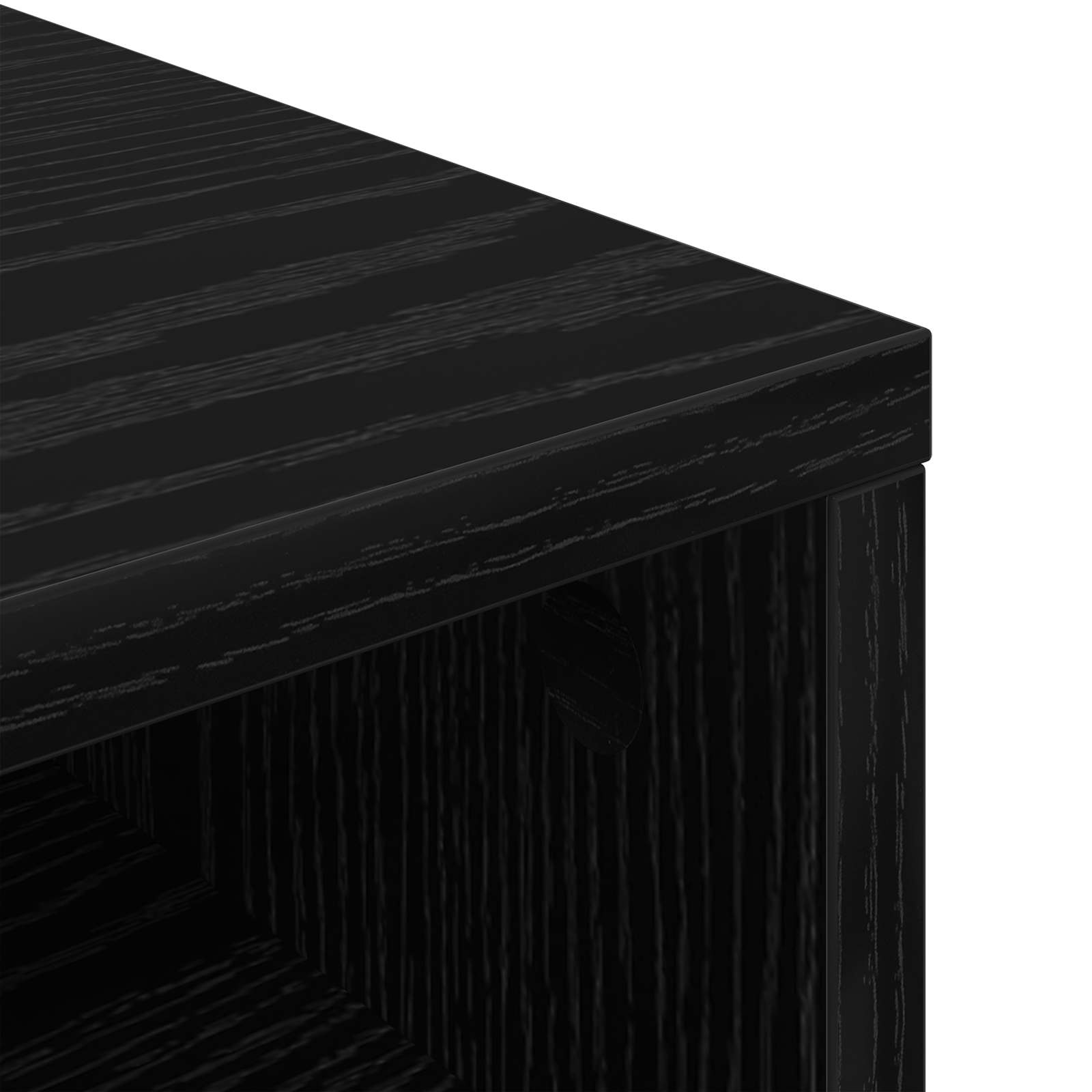Lowboard with Drawer Black Oak 87 x 27.5 x 43 cm