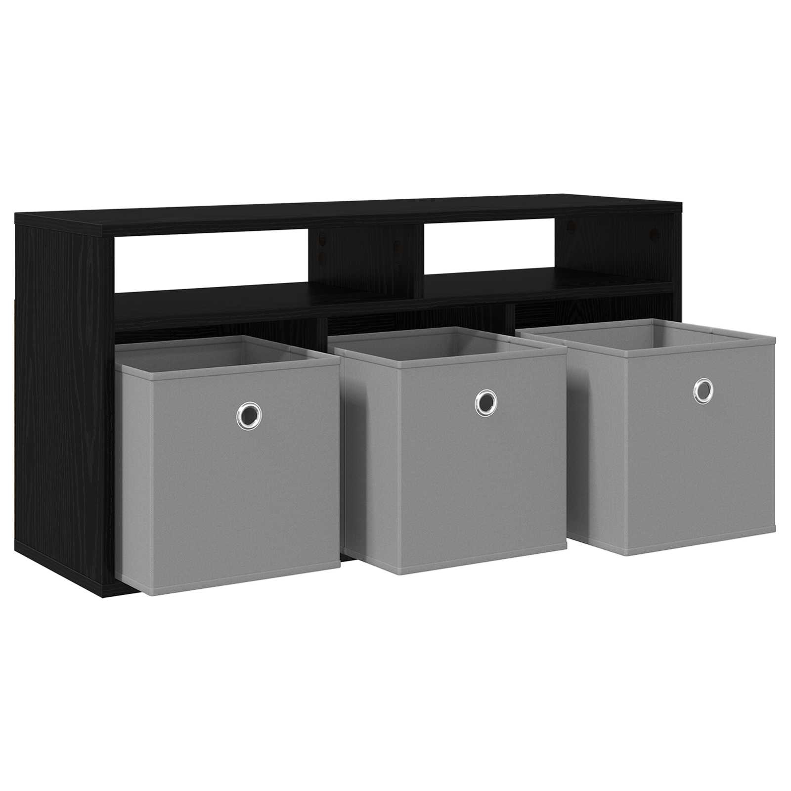 Lowboard with Drawer Black Oak 87 x 27.5 x 43 cm