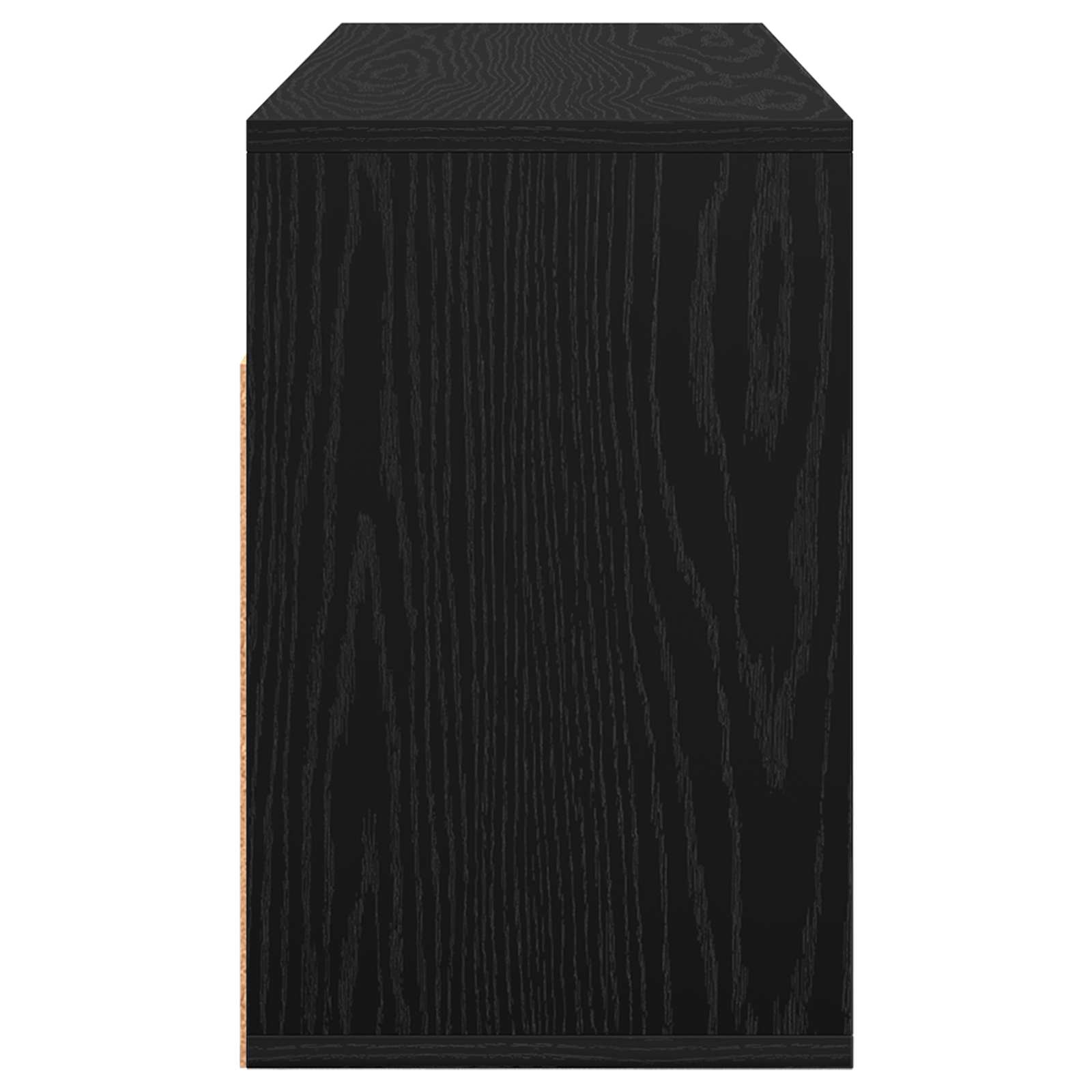 Lowboard with Drawer Black Oak 87 x 27.5 x 43 cm