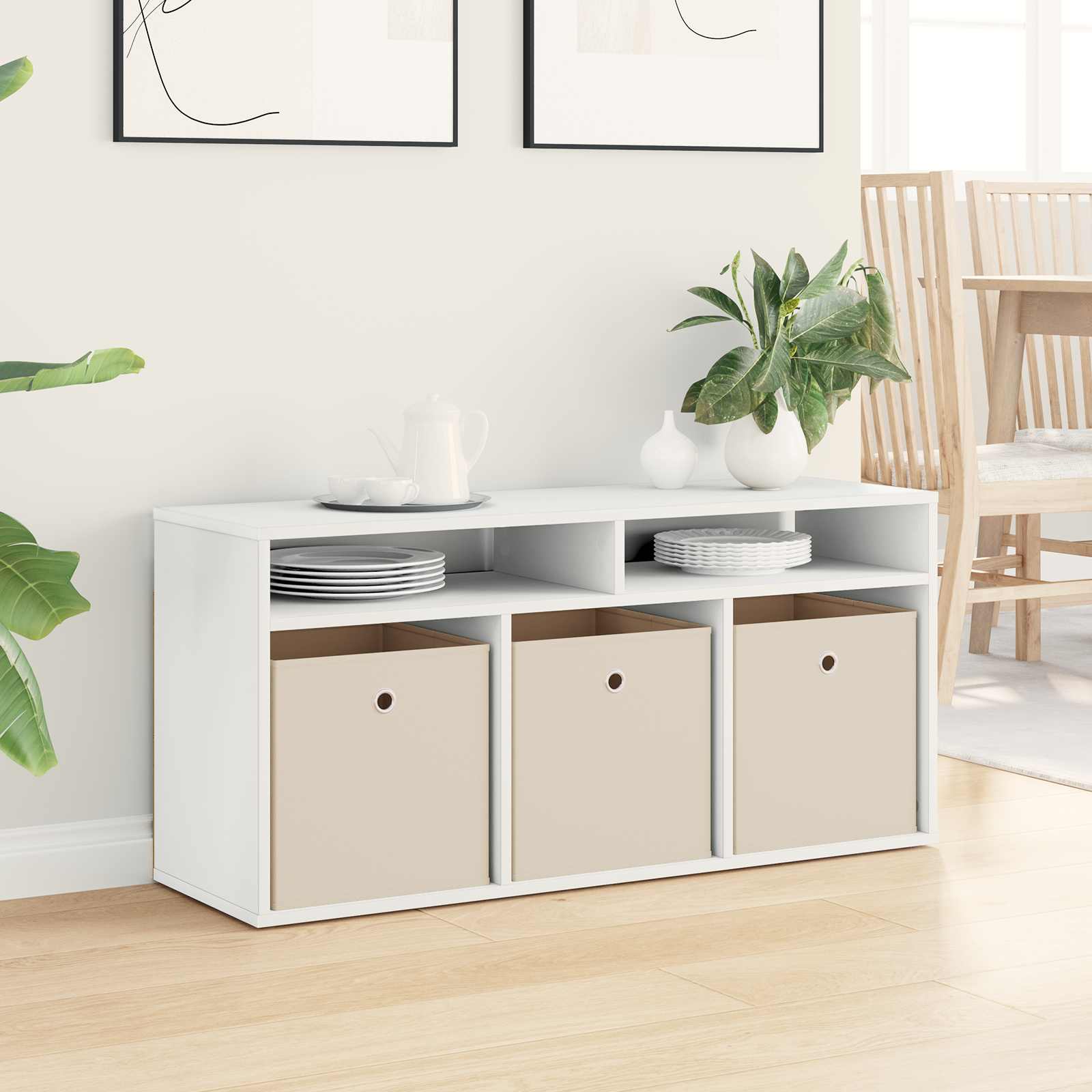 Lowboard with Drawer White 102 x 32 x 48.5 cm
