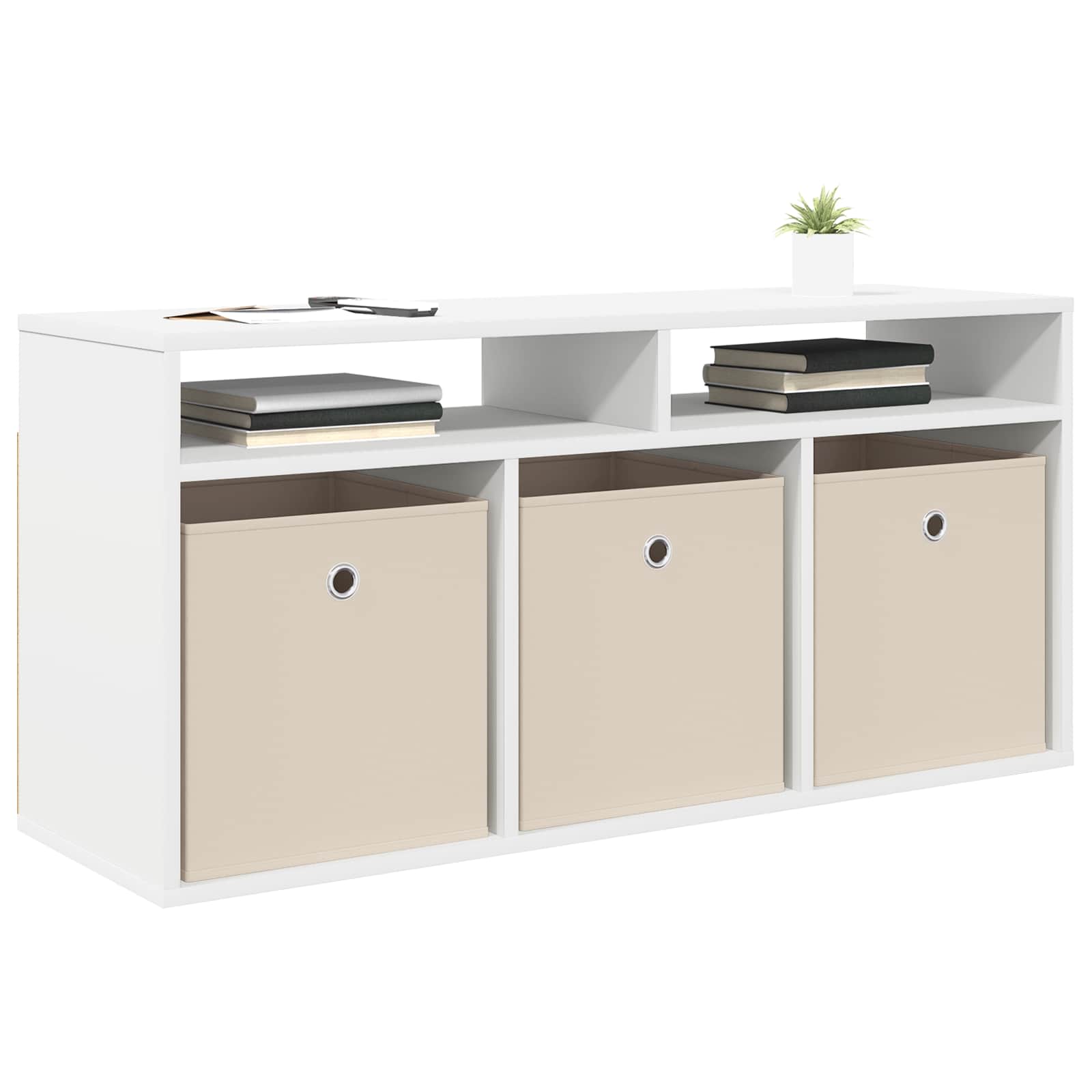 Lowboard with Drawer White 102 x 32 x 48.5 cm