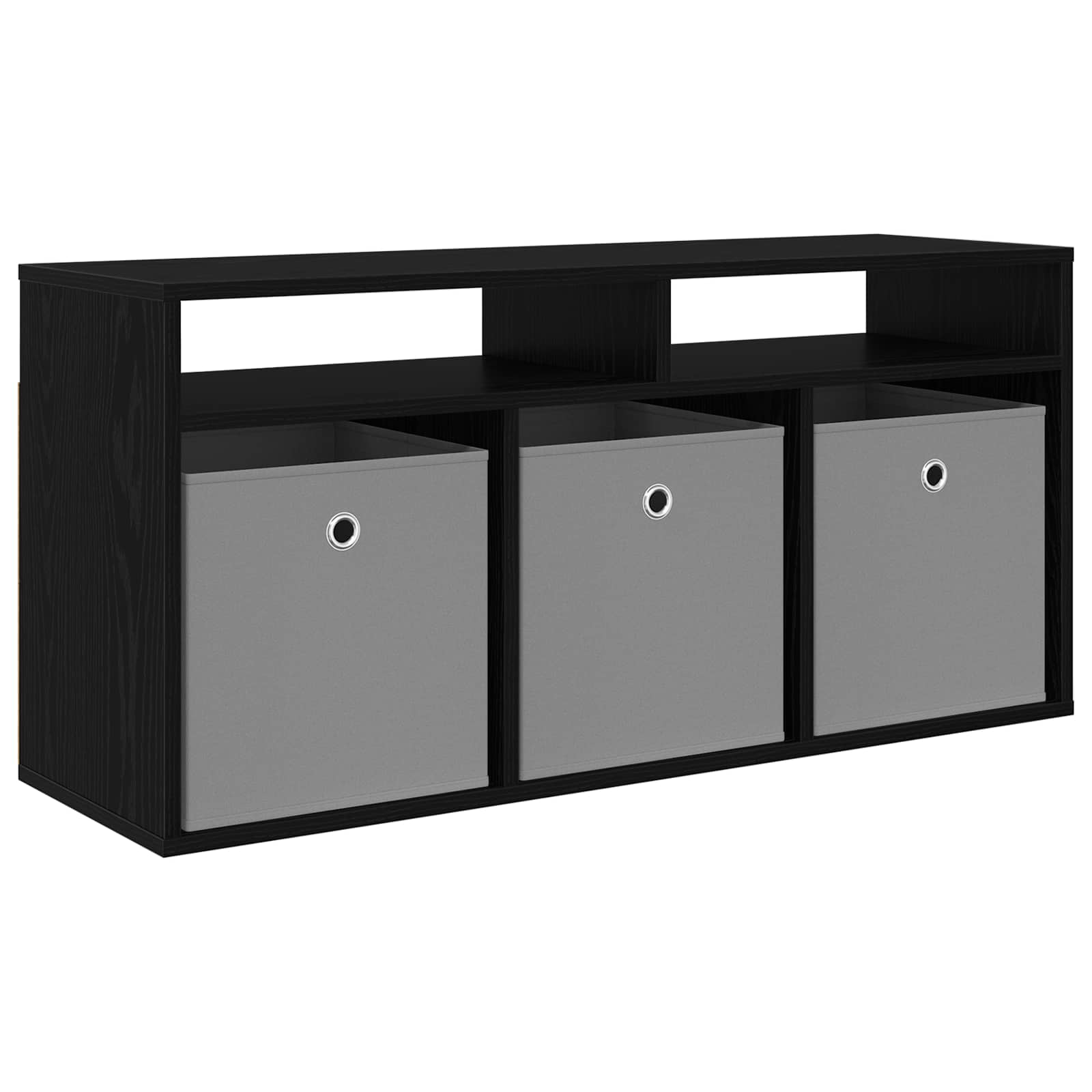Lowboard with Drawer Black Oak 102 x 32 x 48.5 cm
