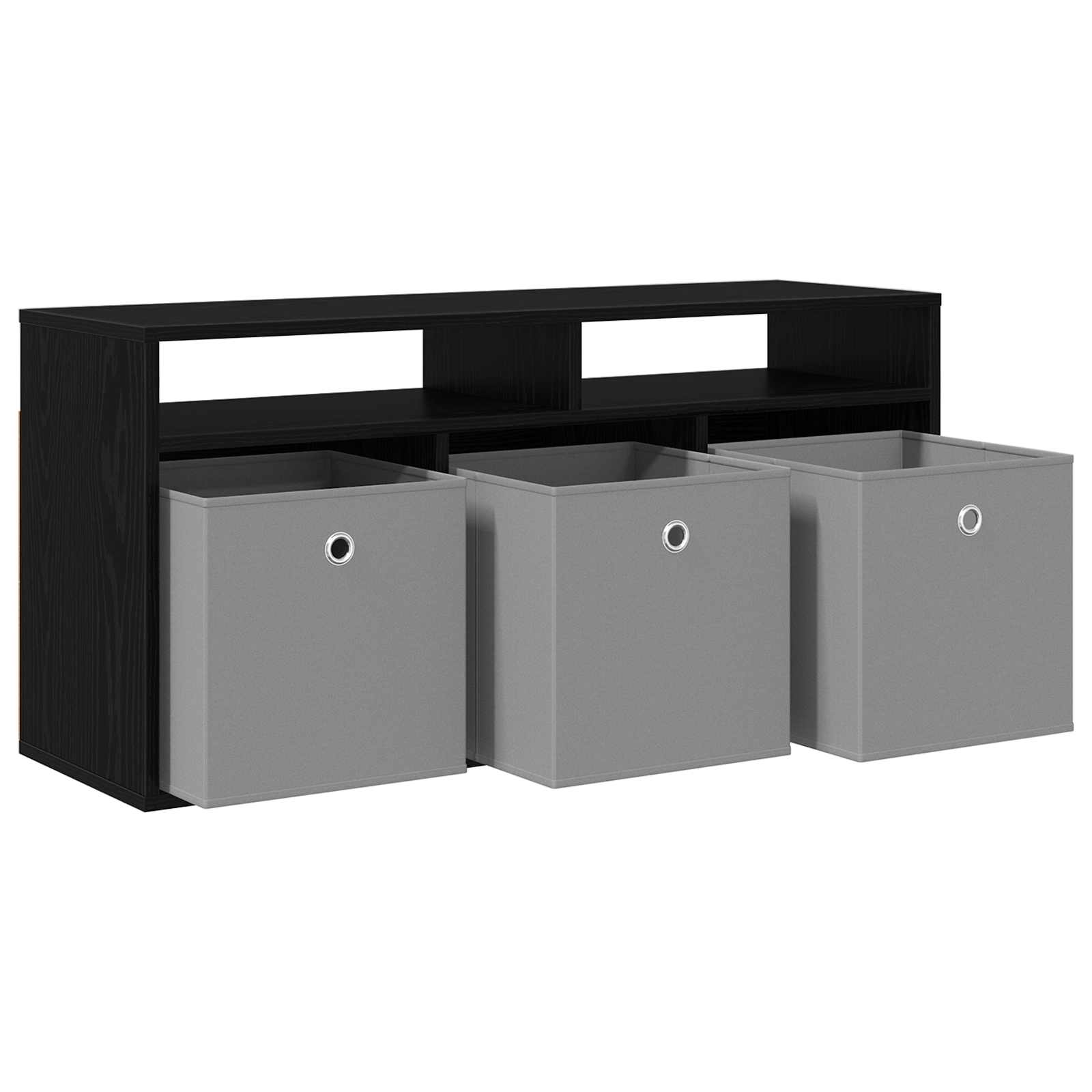 Lowboard with Drawer Black Oak 102 x 32 x 48.5 cm