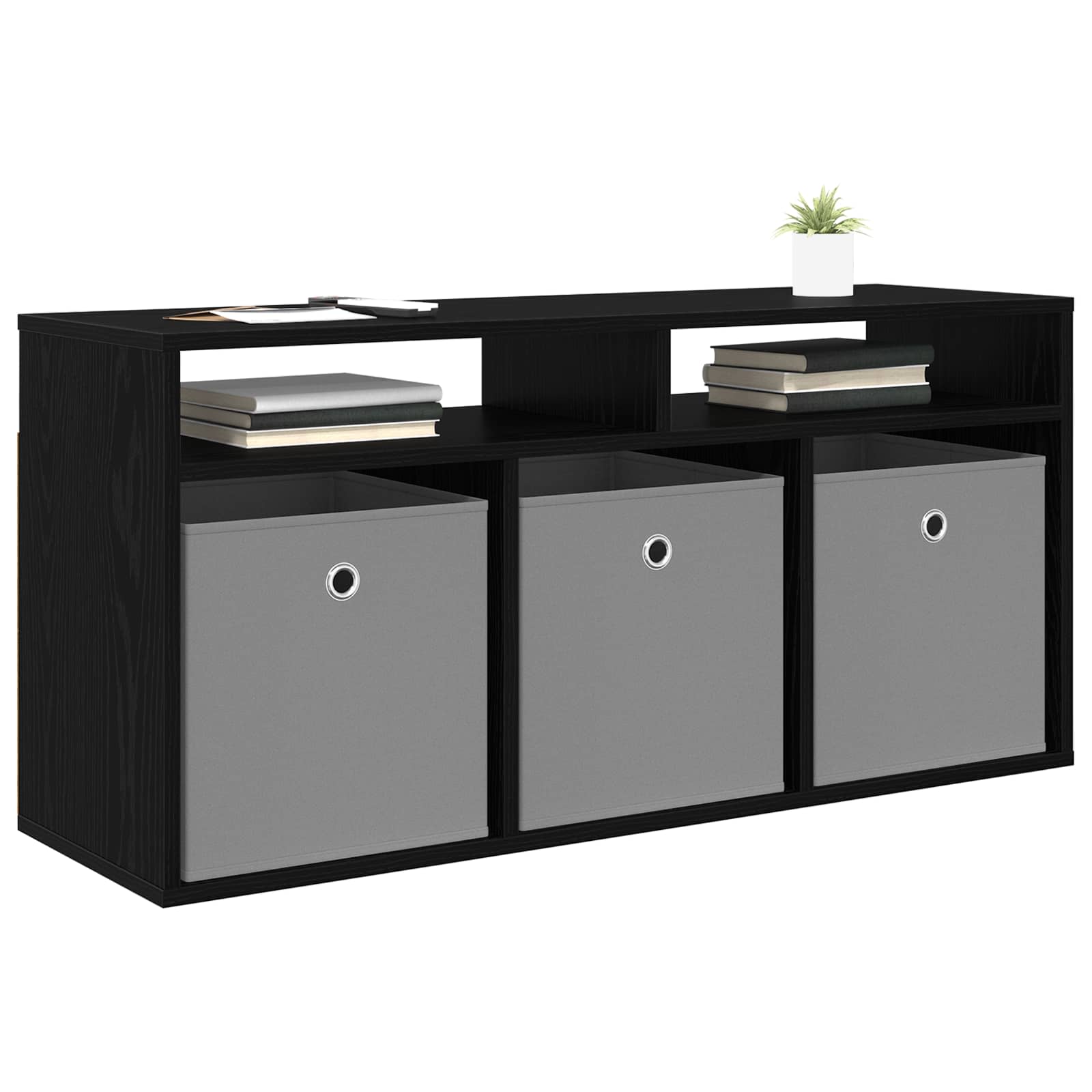 Lowboard with Drawer Black Oak 102 x 32 x 48.5 cm