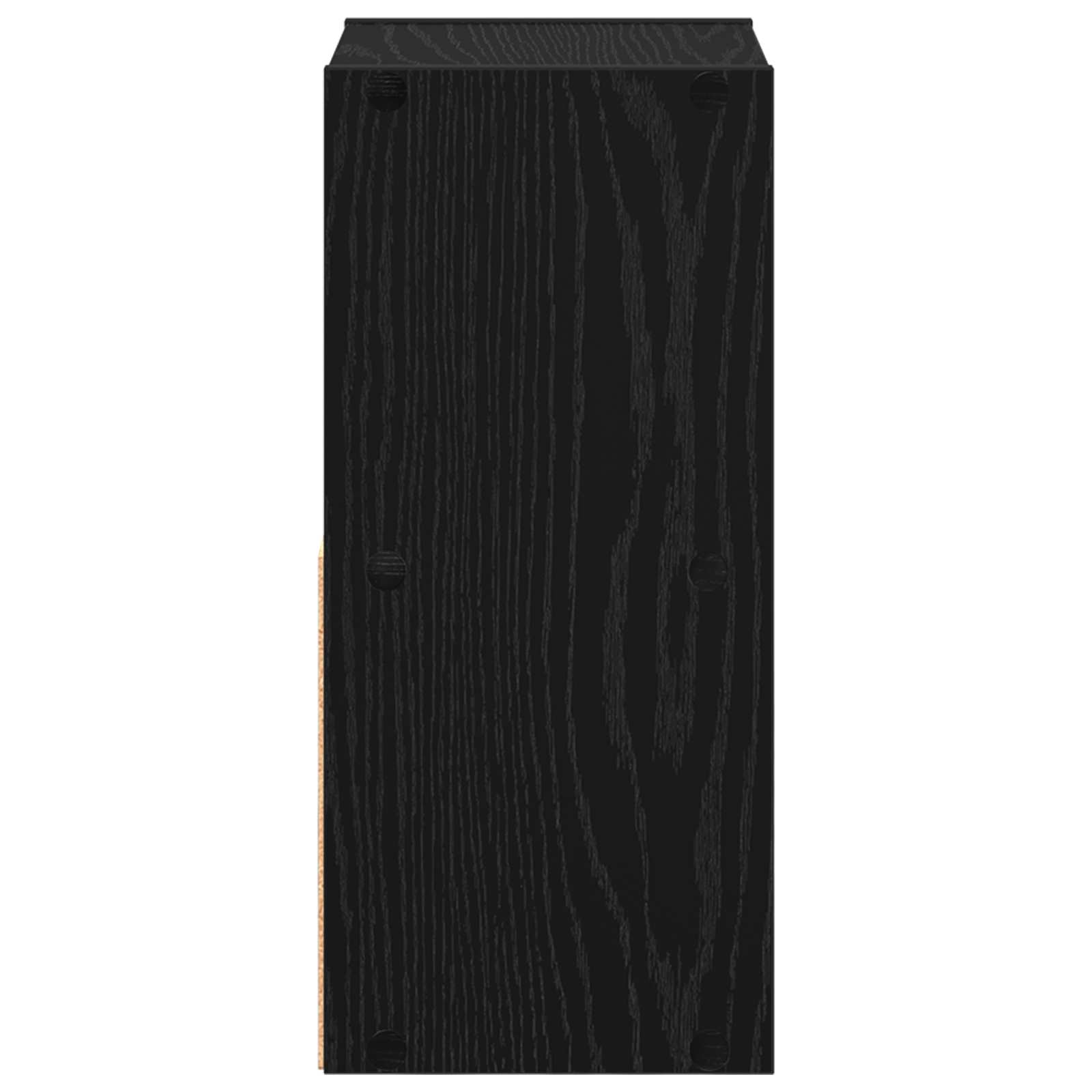 Bedside Table with Drawer 2 pcs Black Oak 25.5 x 22 x 49.5 cm