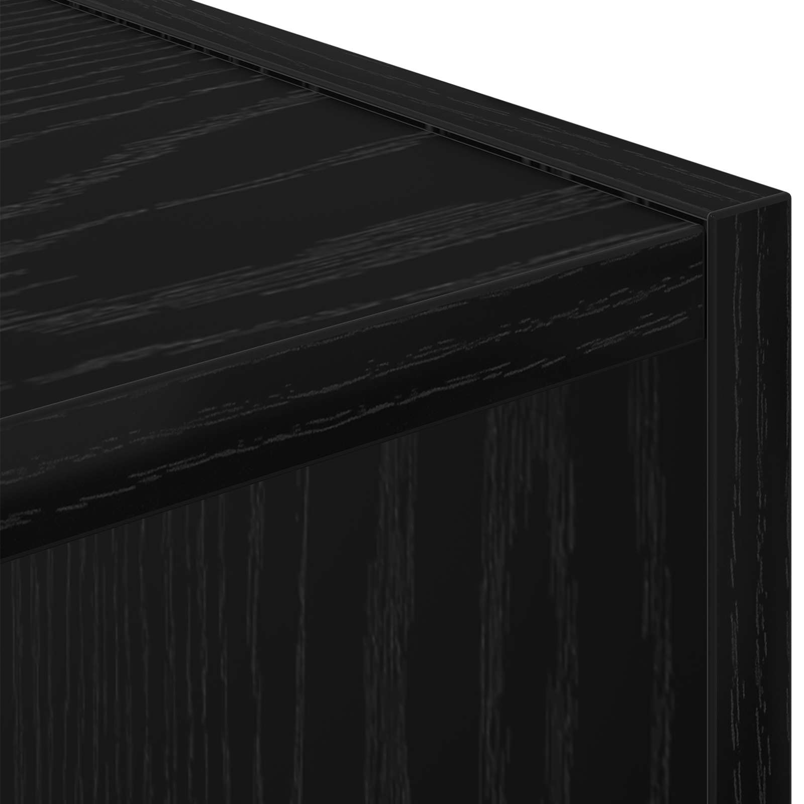 Bedside Table with Drawer 2 pcs Black Oak 30.5 x 27 x 59.5 cm