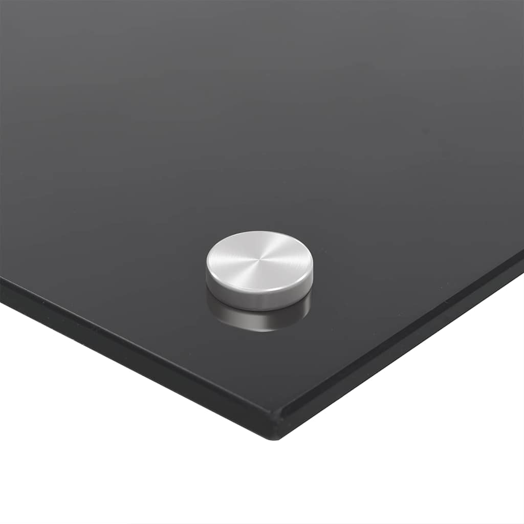 Kitchen Backsplash 2 pcs Black 90 x 50 cm Tempered Glass