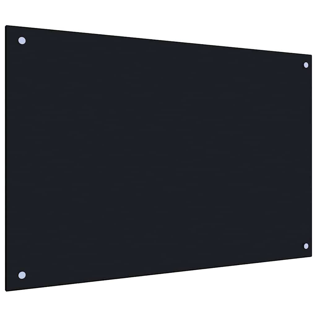 Kitchen Backsplash 2 pcs Black 90 x 60 cm Tempered Glass