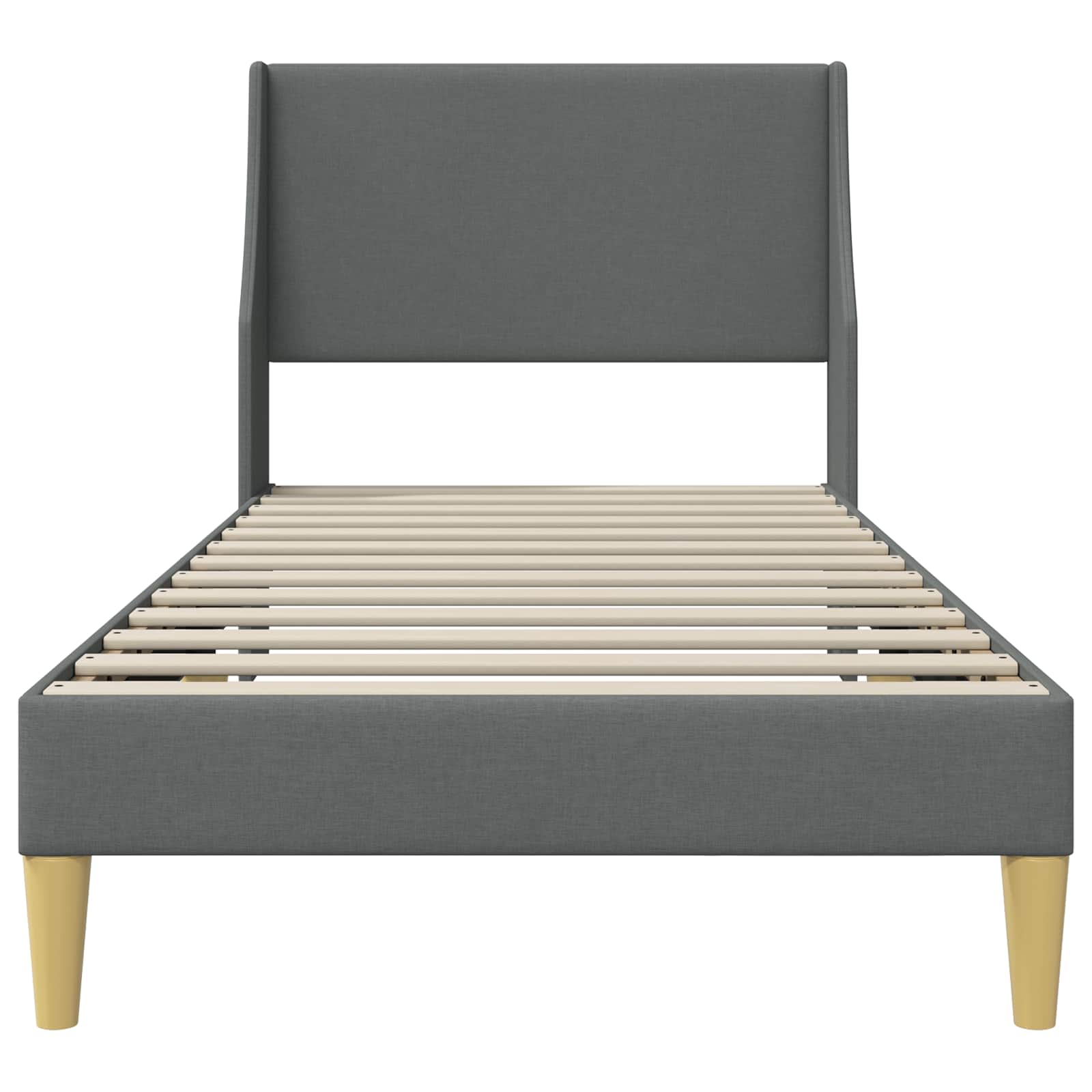 Bed Frame with Headboard Dark Grey 90 x 190 cm Velvet