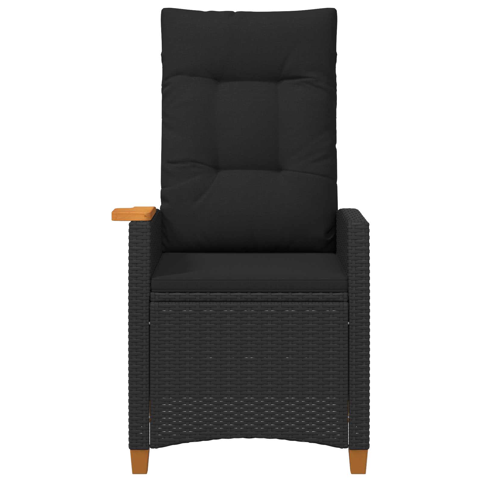 reclining chair with tea plate Black 62 x 64 x 112 cm