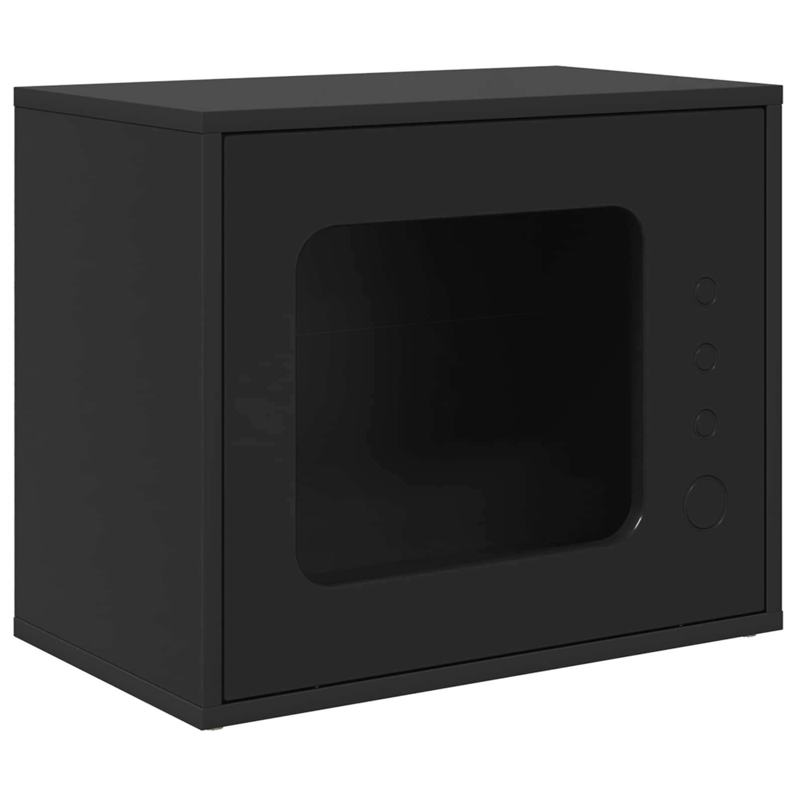 Cat House Black 51 x 30 x 42.5 cm Engineered Wood