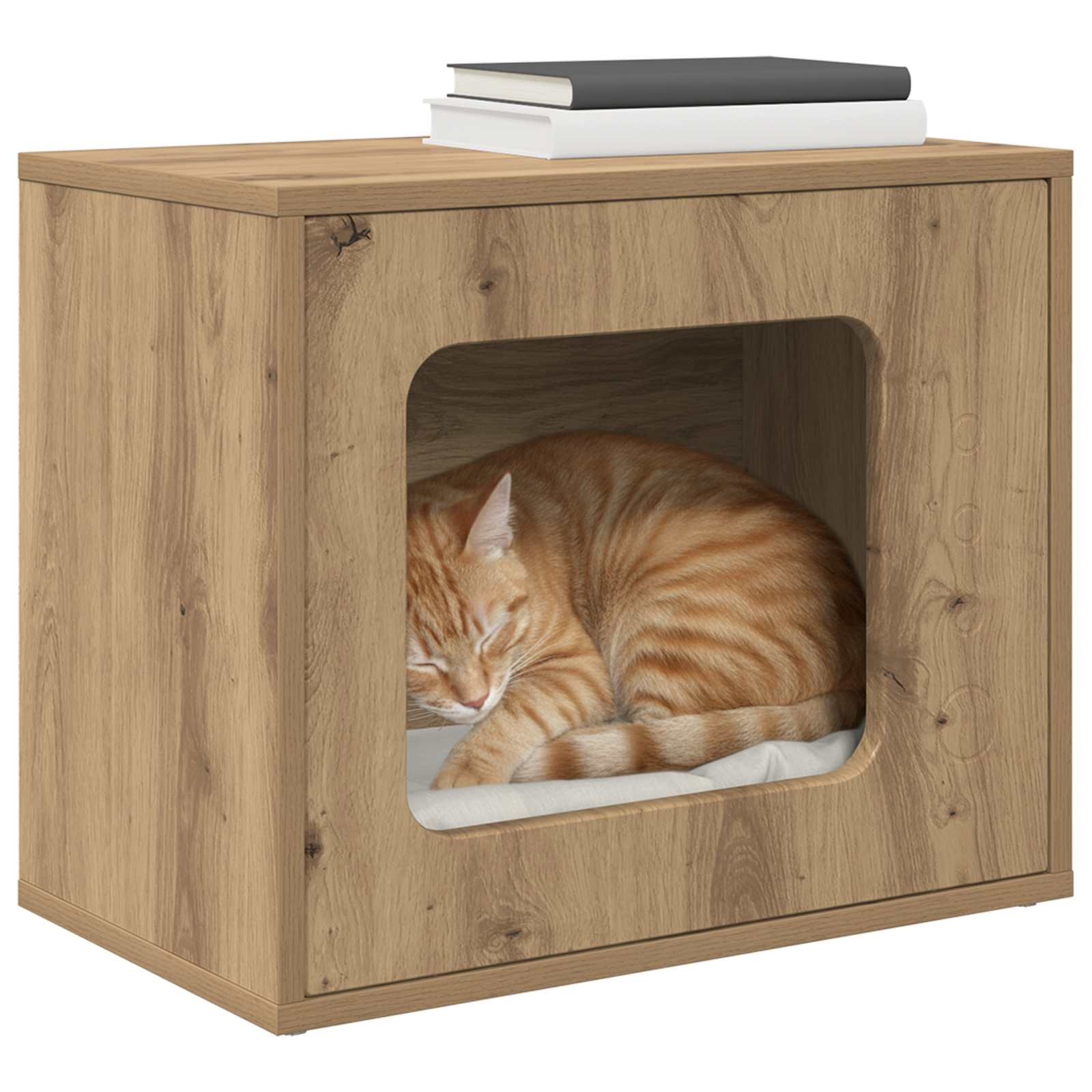 Cat House Artisian Oak 51 x 30 x 42.5 cm Engineered Wood