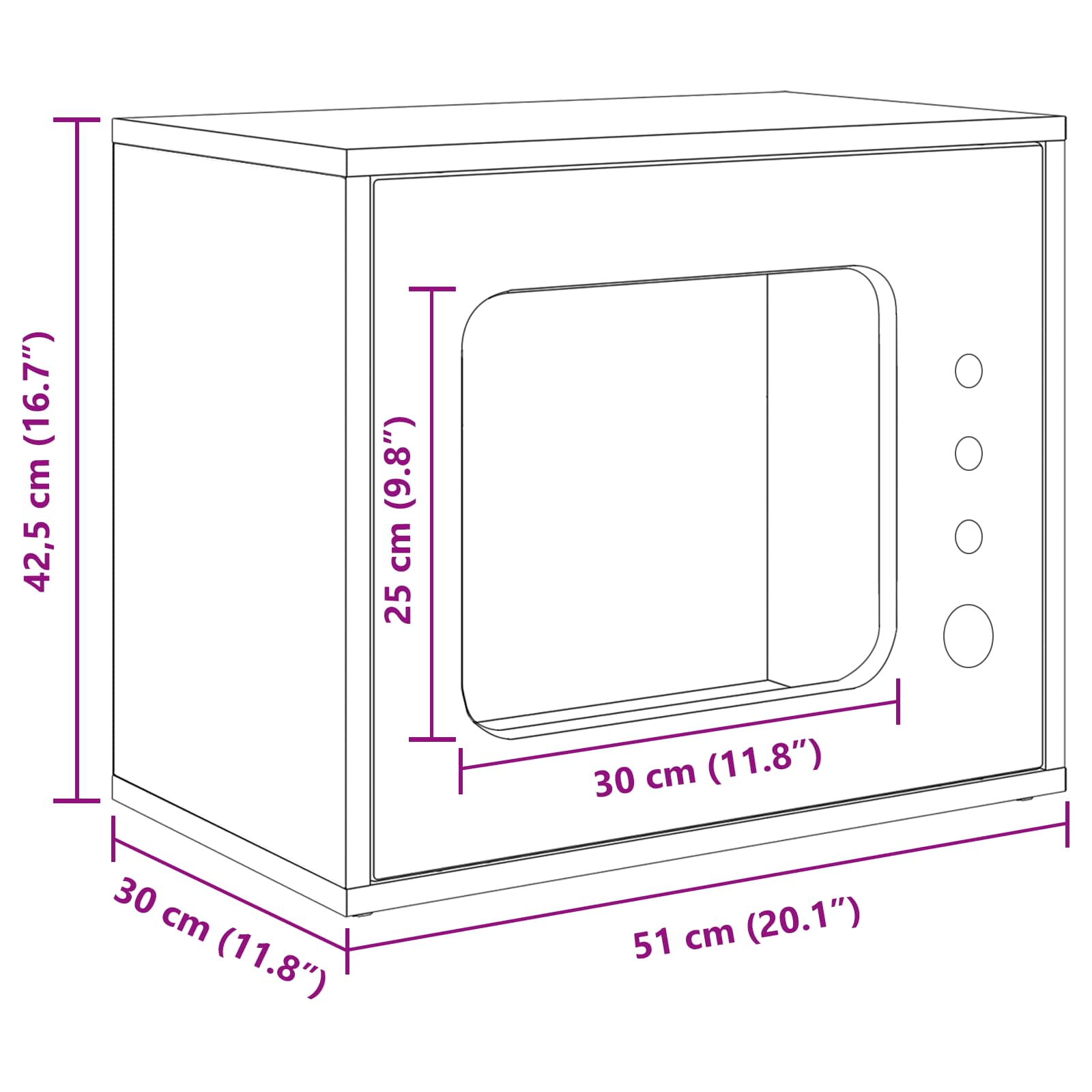 Cat House Artisian Oak 51 x 30 x 42 cm Engineered Wood