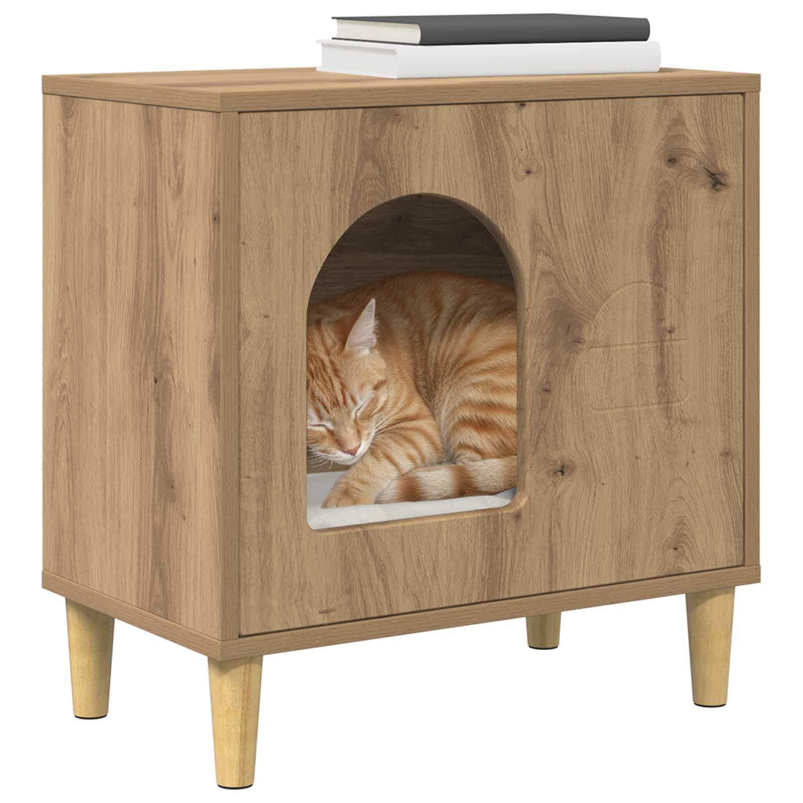 Cat House Artisian Oak 51 x 30 x 52 cm Engineered Wood