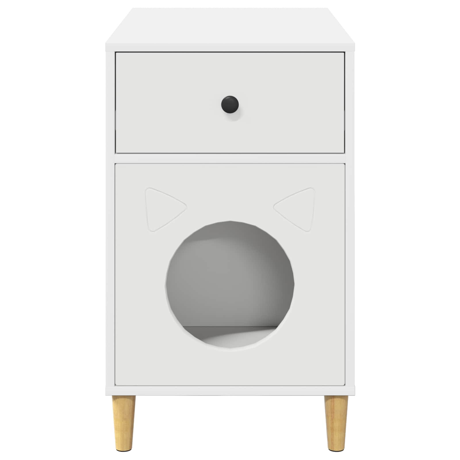 Cat House White 72 x 42.5 x 70 cm Engineered Wood