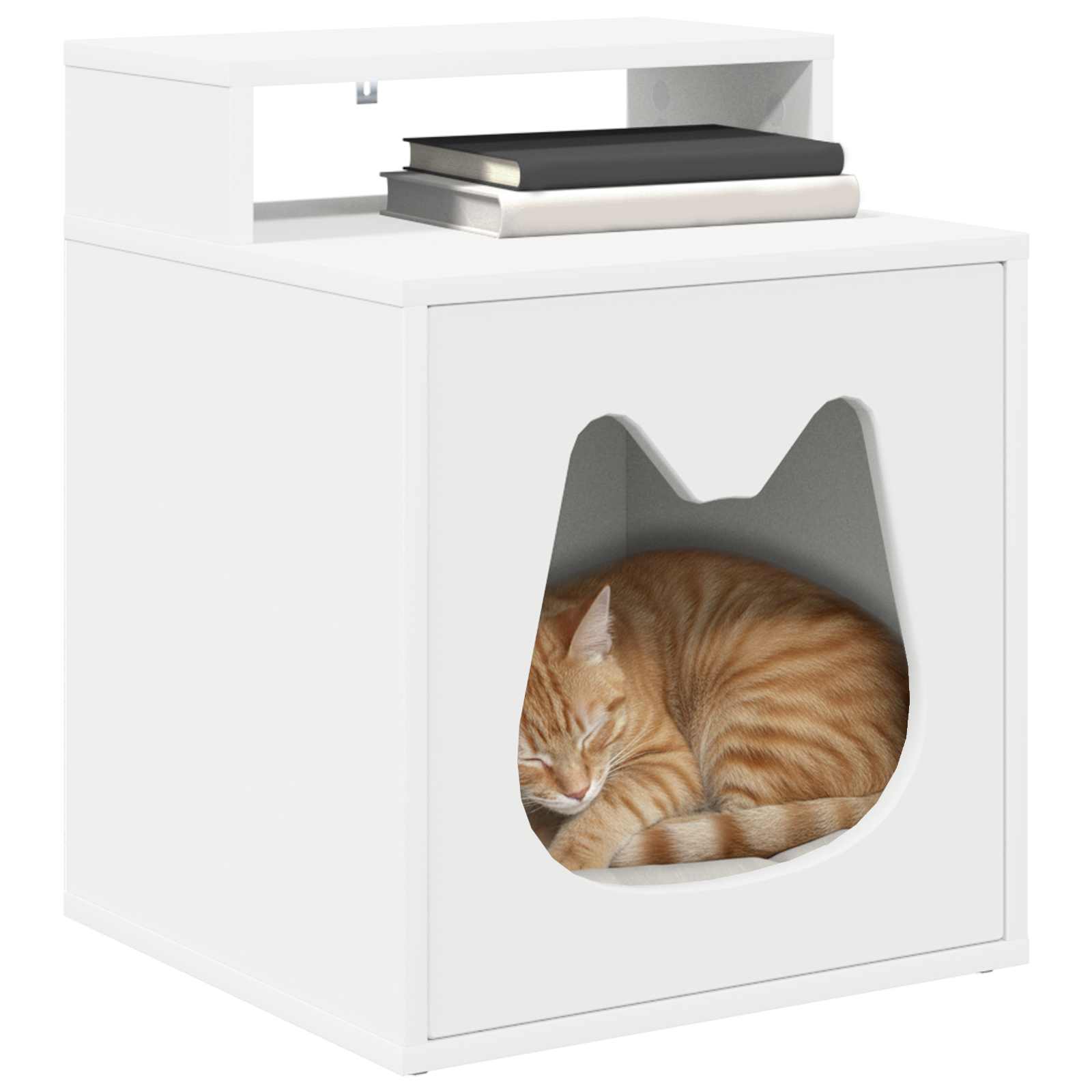 Cat House White 42.5 x 40 x 53.5 cm Engineered Wood