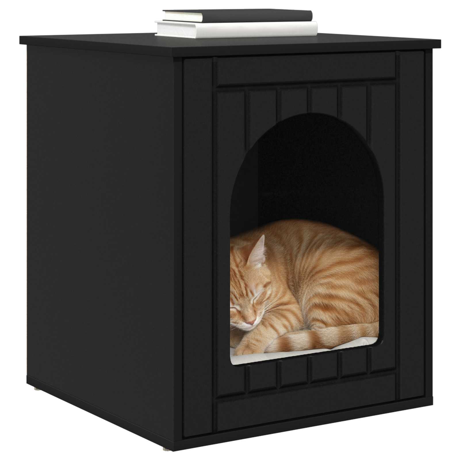 Cat House Black 53 x 52 x 62 cm Engineered Wood