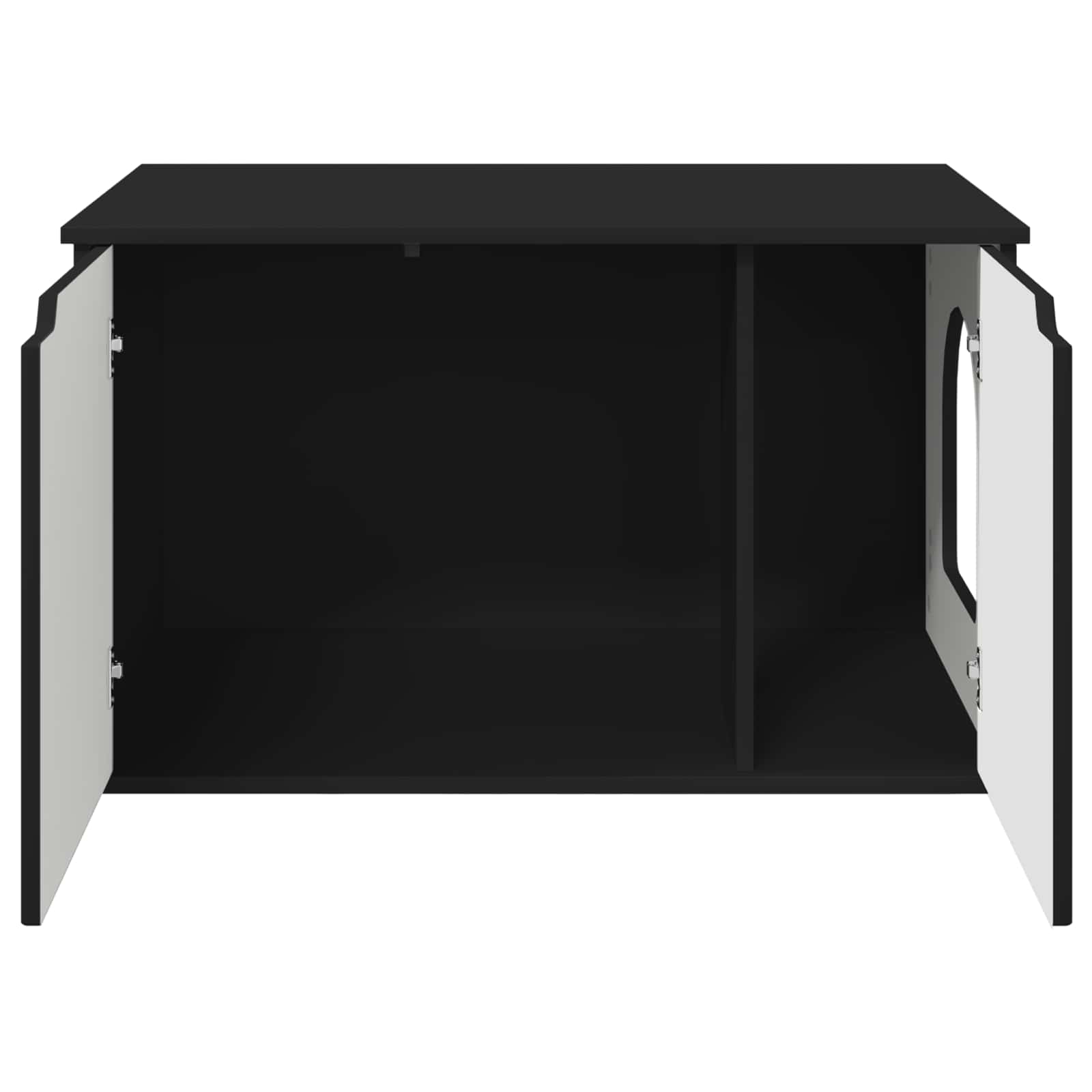 Cat House Black 85 x 55 x 50.5 cm Engineered Wood