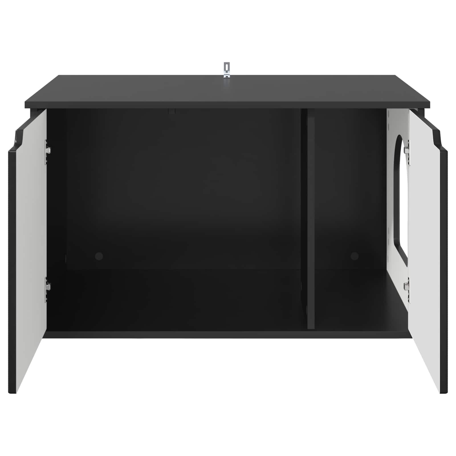 Cat House Black 85 x 55 x 50.5 cm Engineered Wood