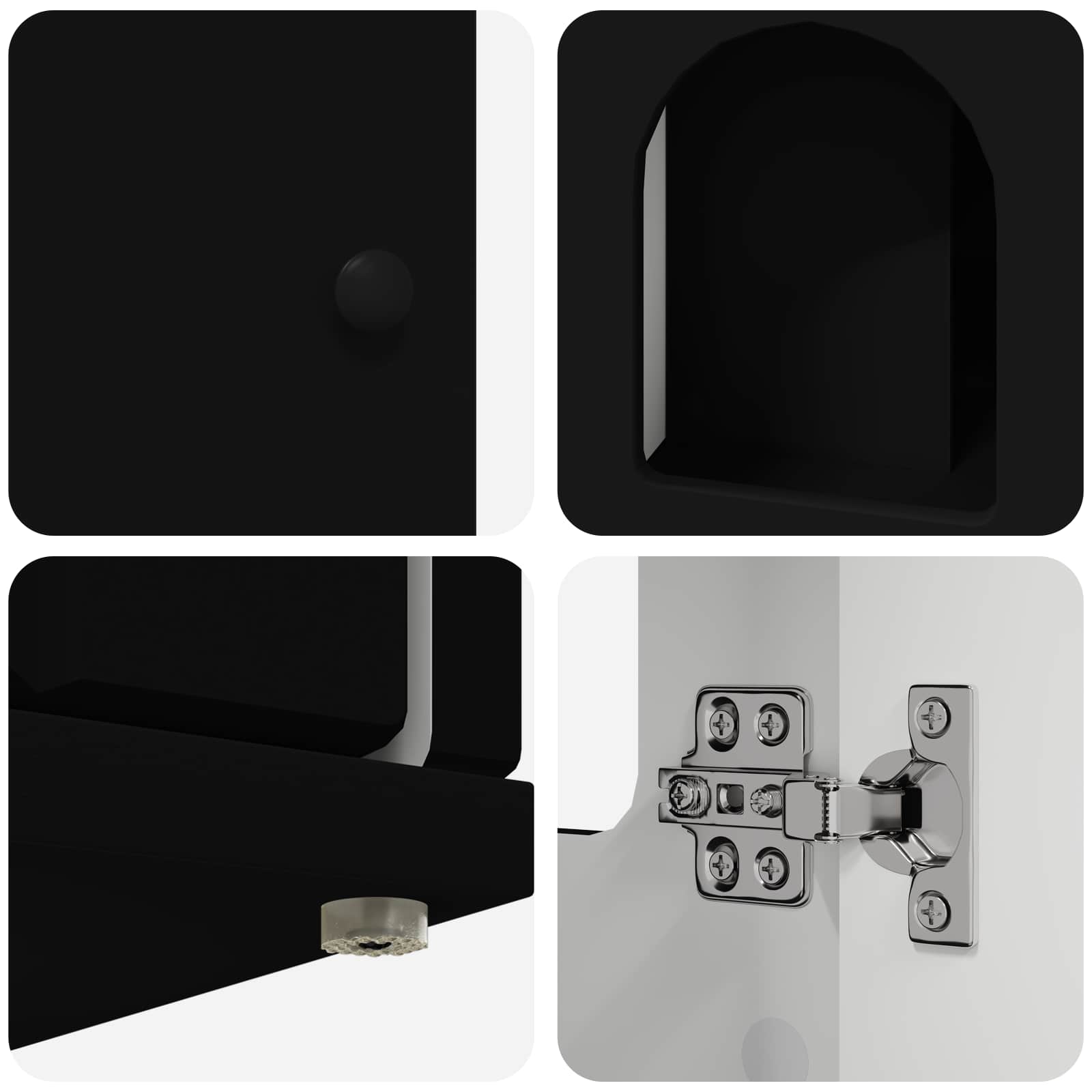 Cat House Black 85 x 55 x 50.5 cm Engineered Wood