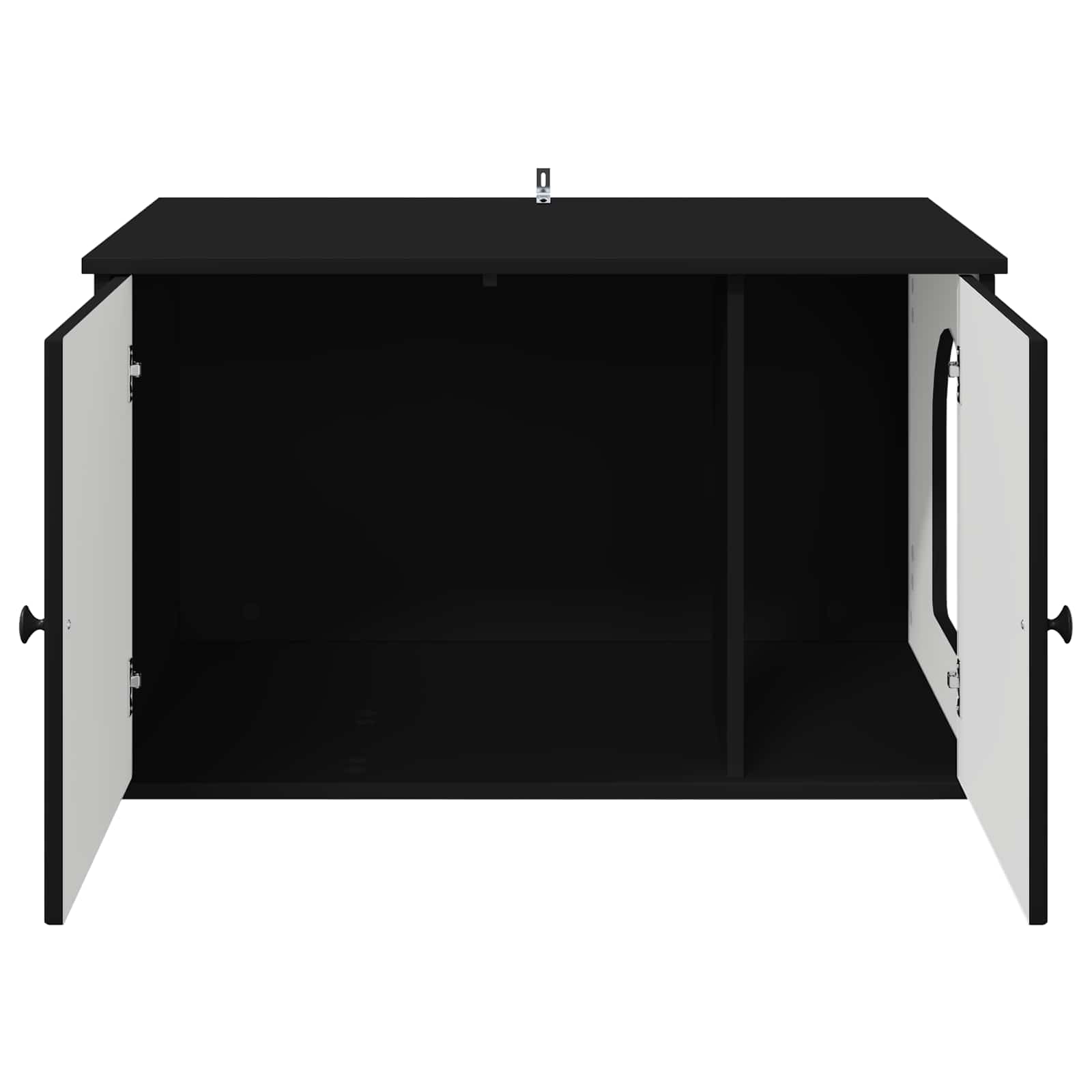 Cat House Black 85 x 55 x 50.5 cm Engineered Wood