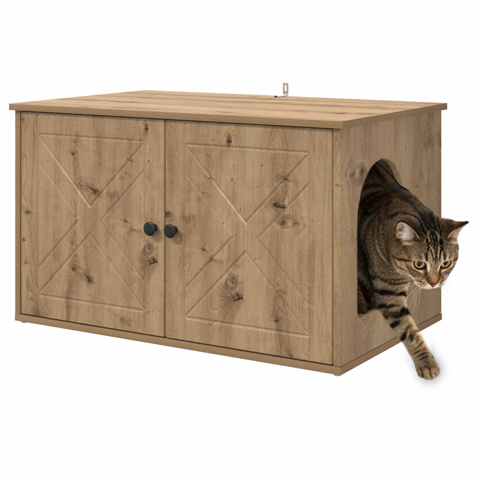 Cat House Artisian Oak 85 x 55 x 50 cm Engineered Wood
