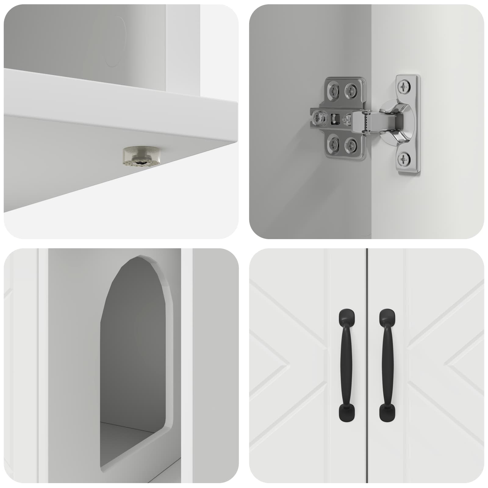 Cat House White 85 x 55 x 50 cm Engineered Wood