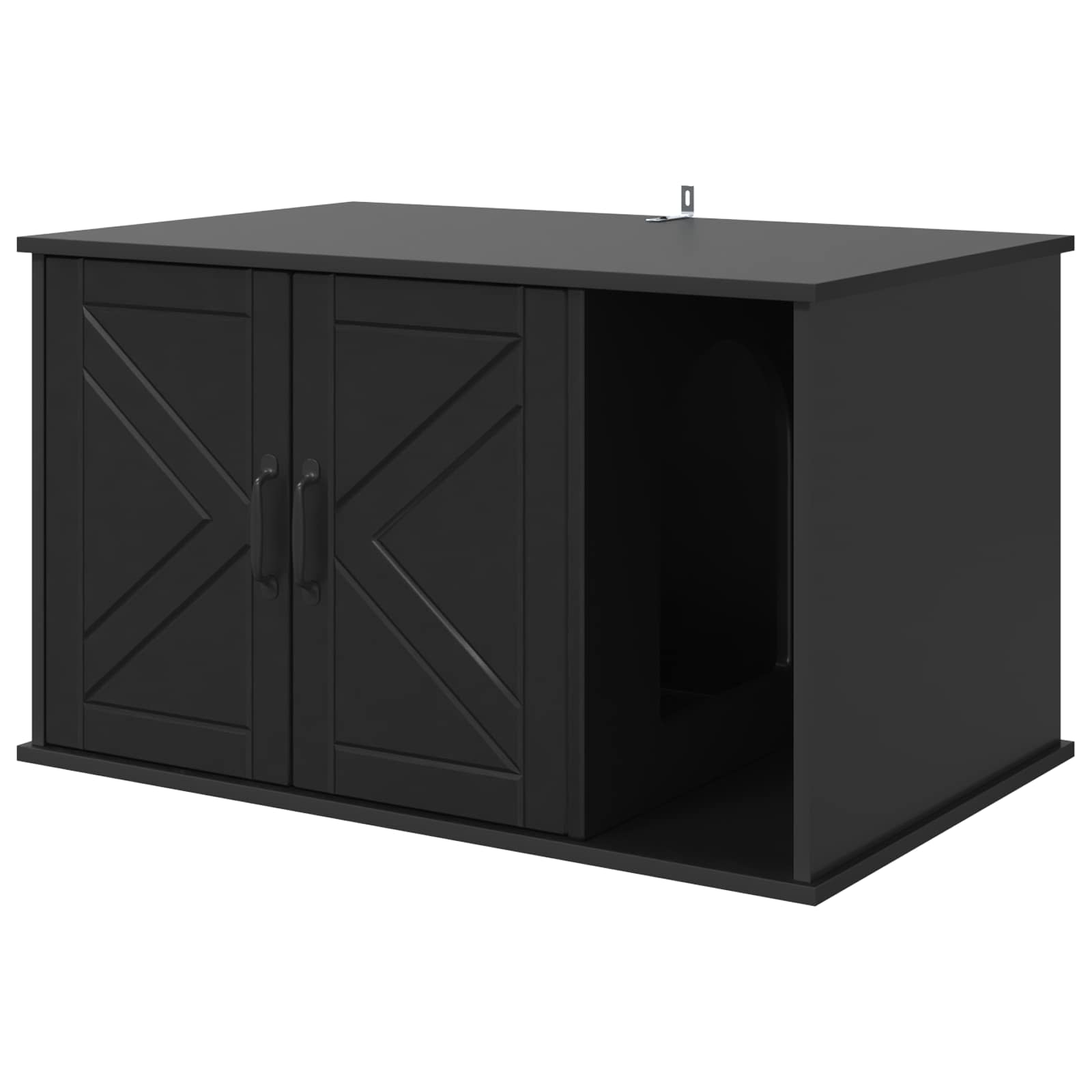 Cat House Black 85 x 55 x 50.5 cm Engineered Wood