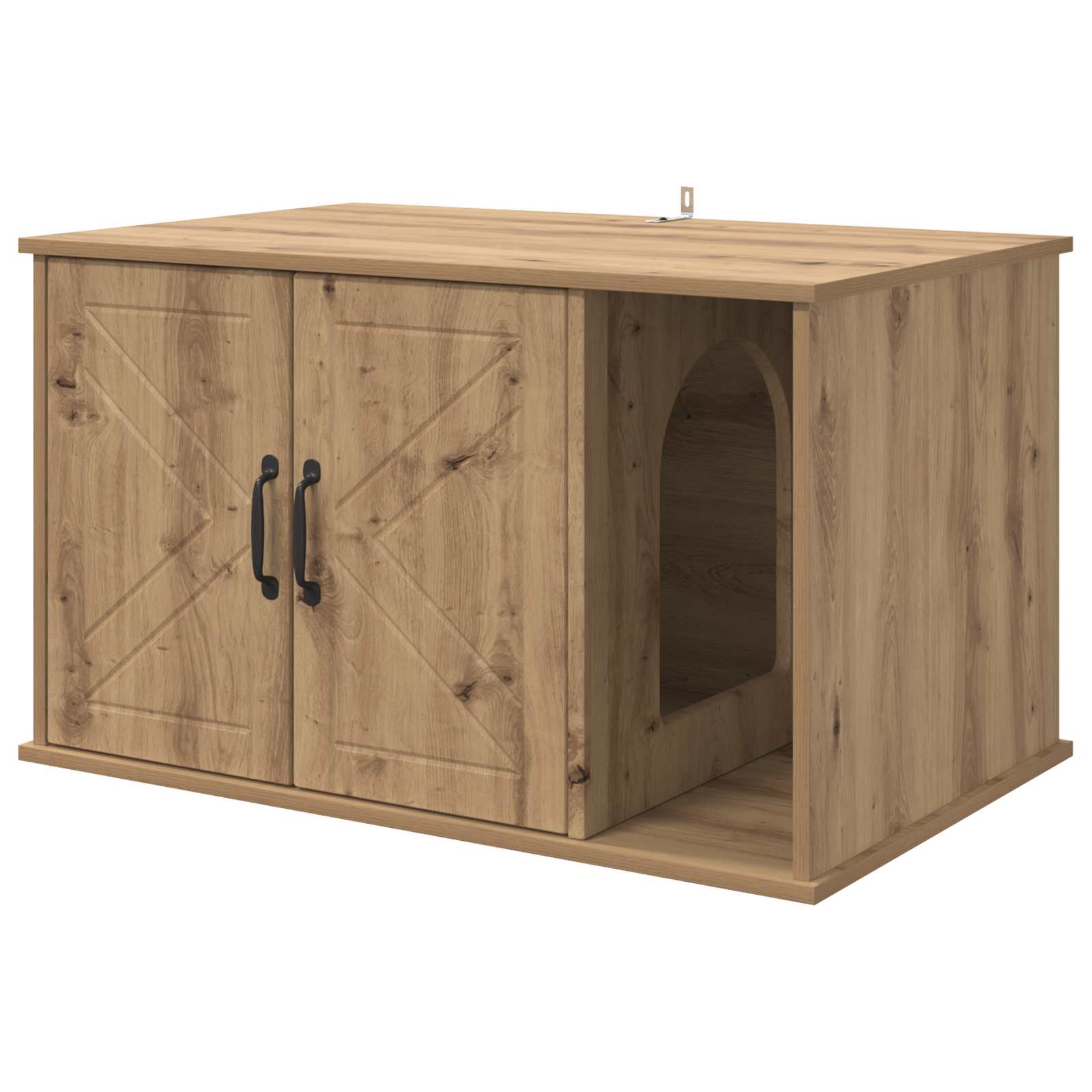 Cat House Artisian Oak 85 x 55 x 50.5 cm Engineered Wood