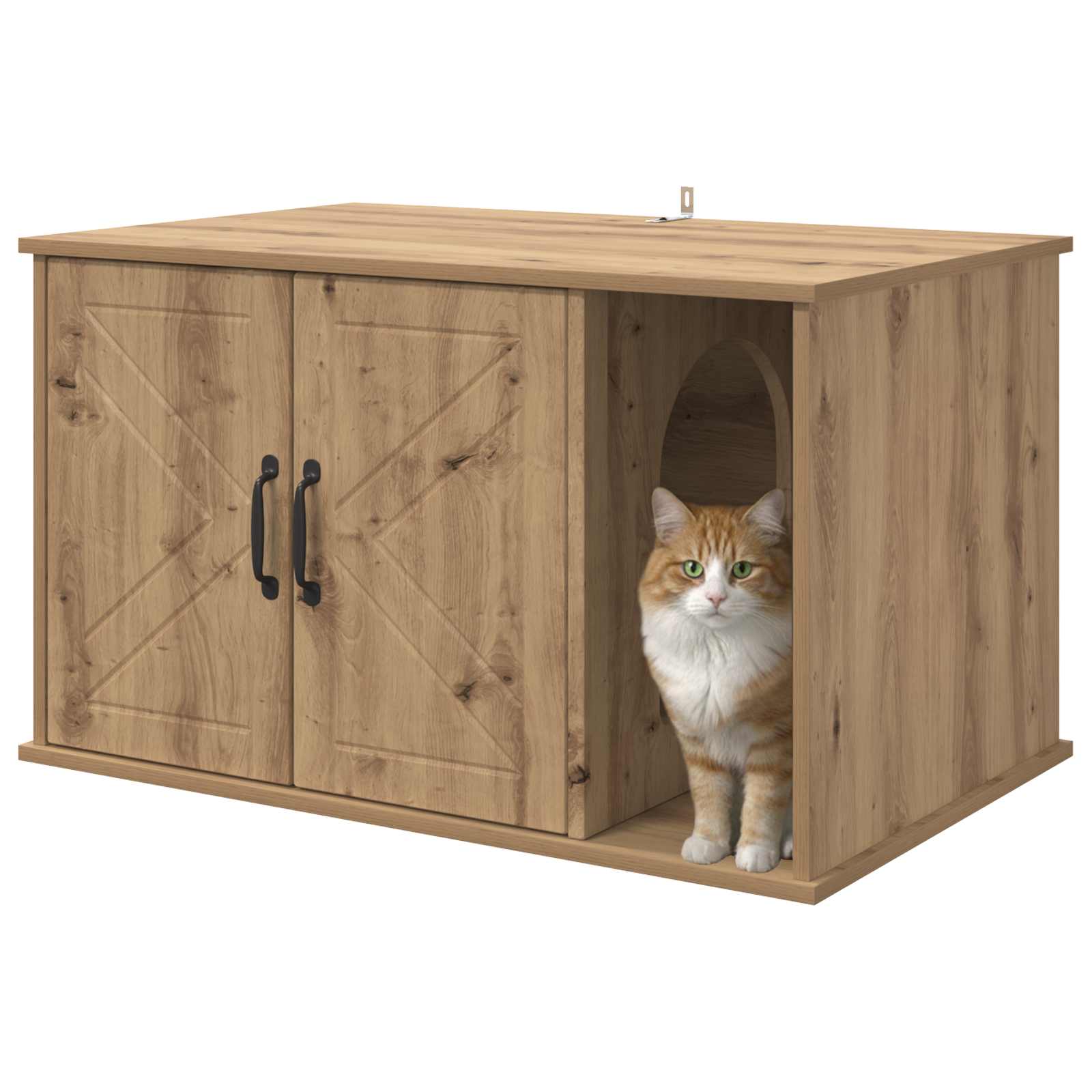 Cat House Artisian Oak 85 x 55 x 50.5 cm Engineered Wood