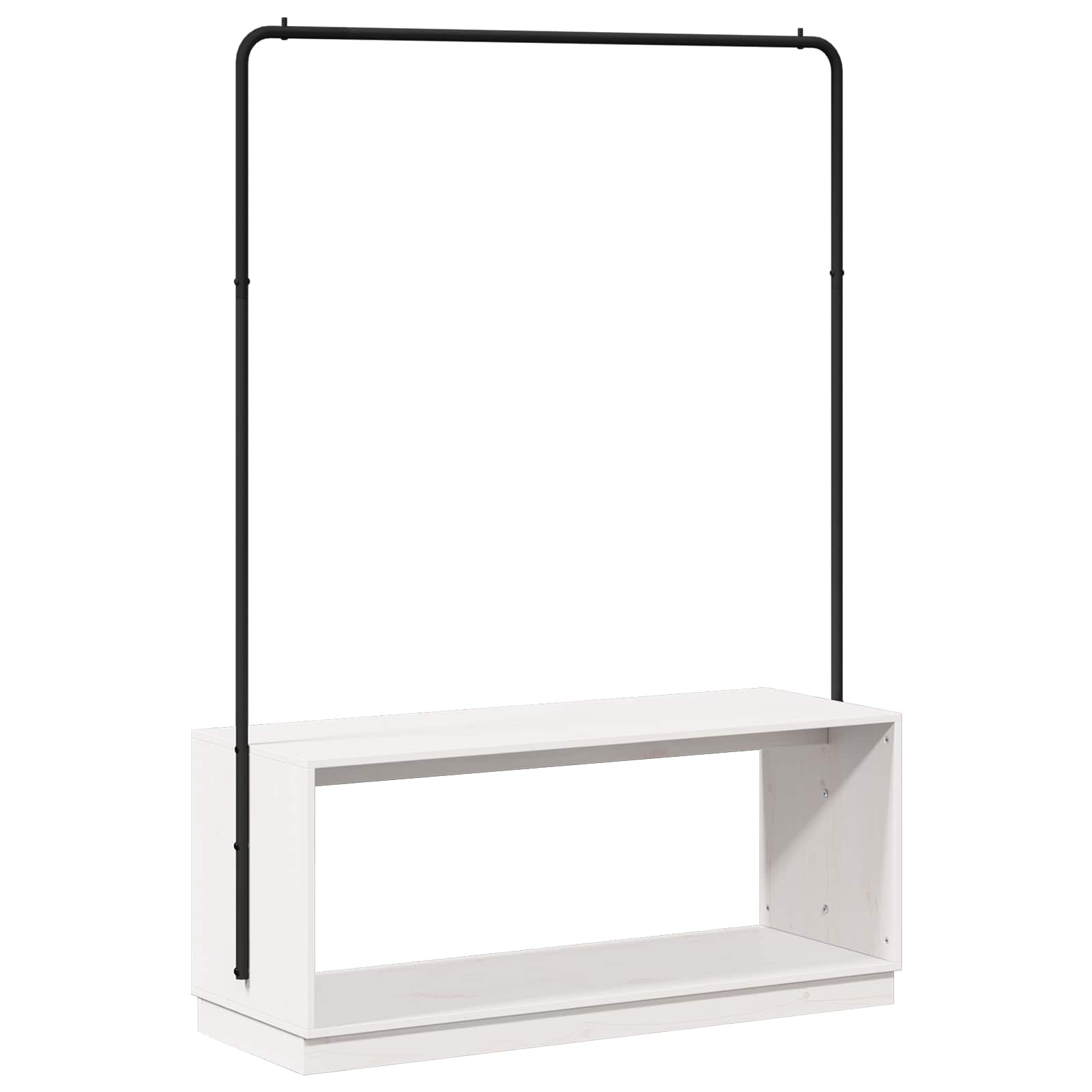 Clothes Rack with Storage White and Black 113 x 40 x 157.5 cm