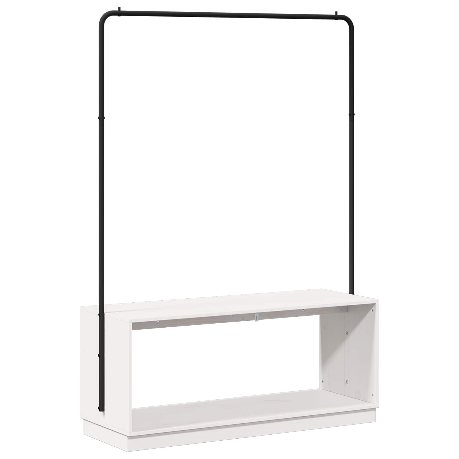 Clothes Rack with Storage White and Black 113 x 40 x 157.5 cm