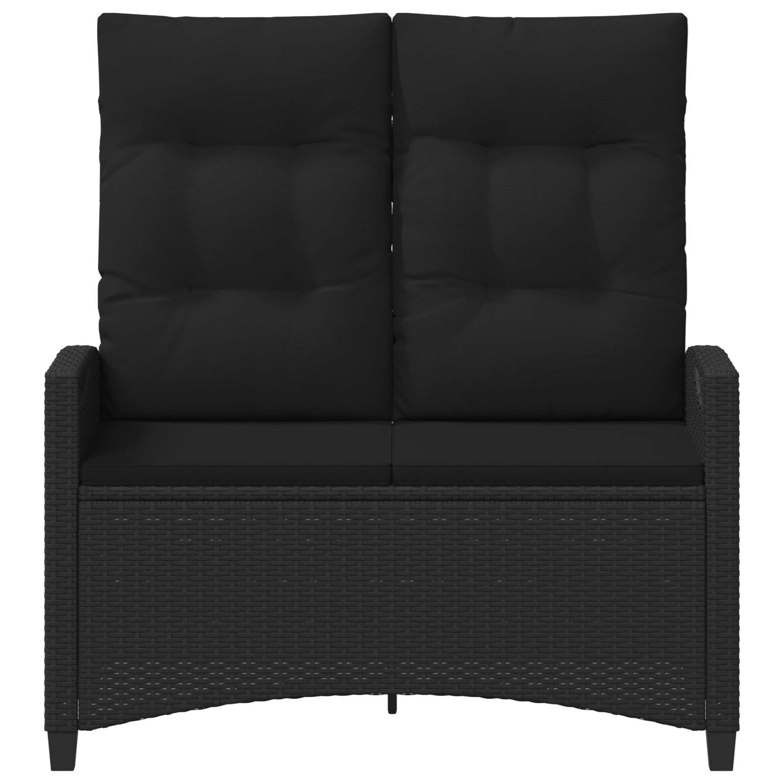 Garden Bench Black 105 x 60 x 112 cm Steel and Polyester