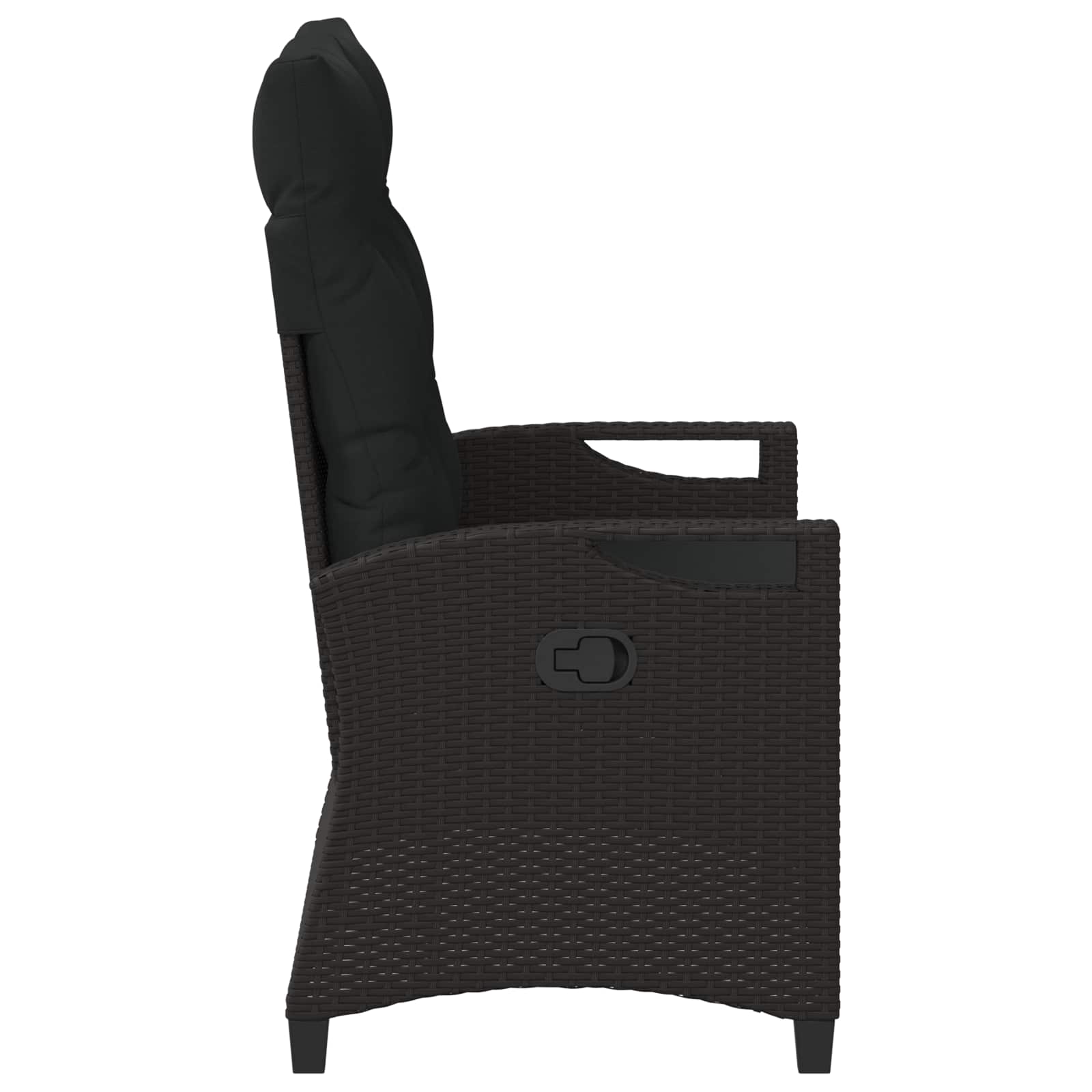 Garden Bench Black 105 x 60 x 112 cm Steel and Polyester