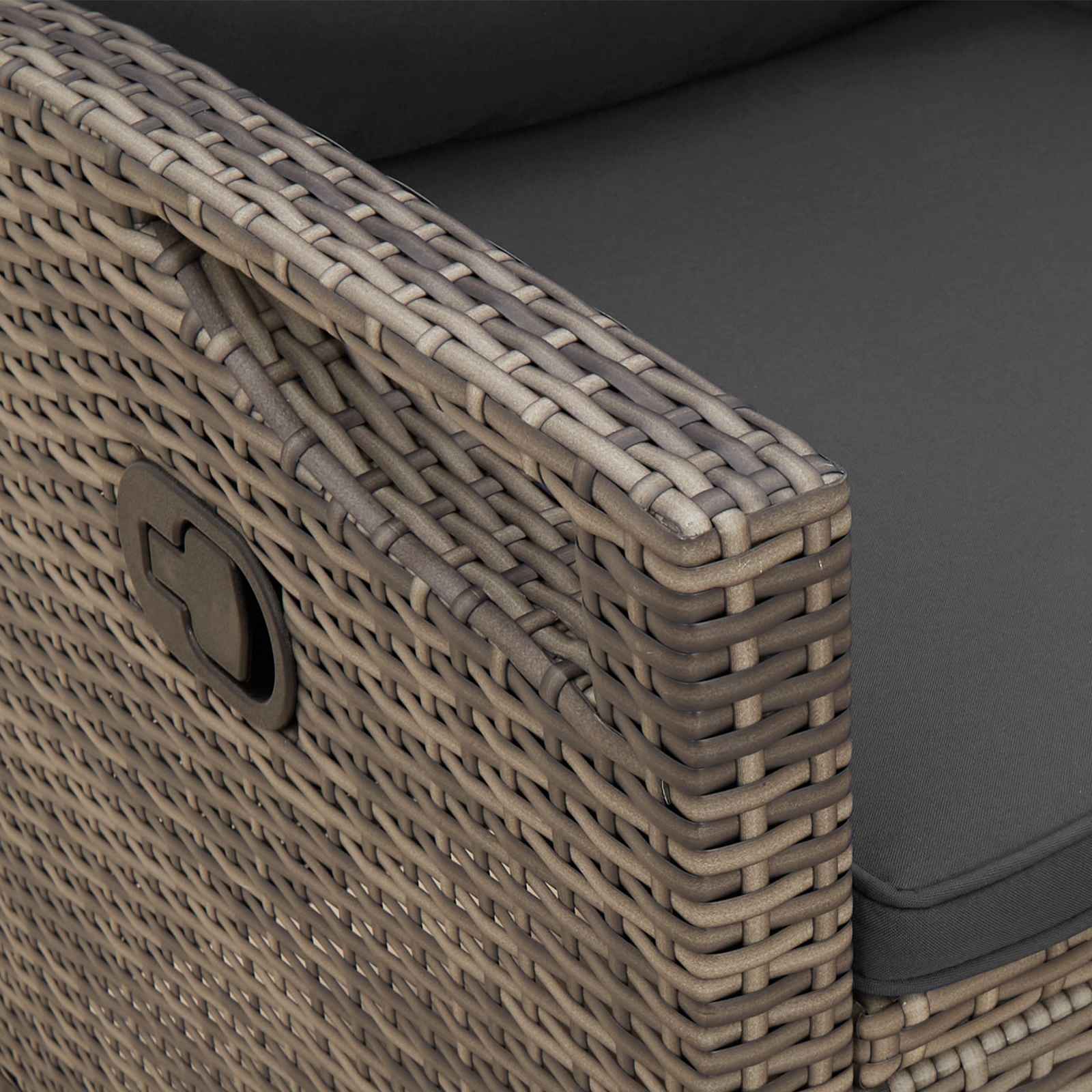 Garden Bench with Pillow Grey and Dark Grey 105 x 60 x 112 cm