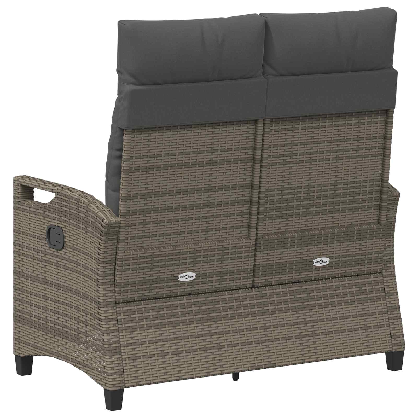 Garden Bench with Pillow Grey and Dark Grey 105 x 60 x 112 cm