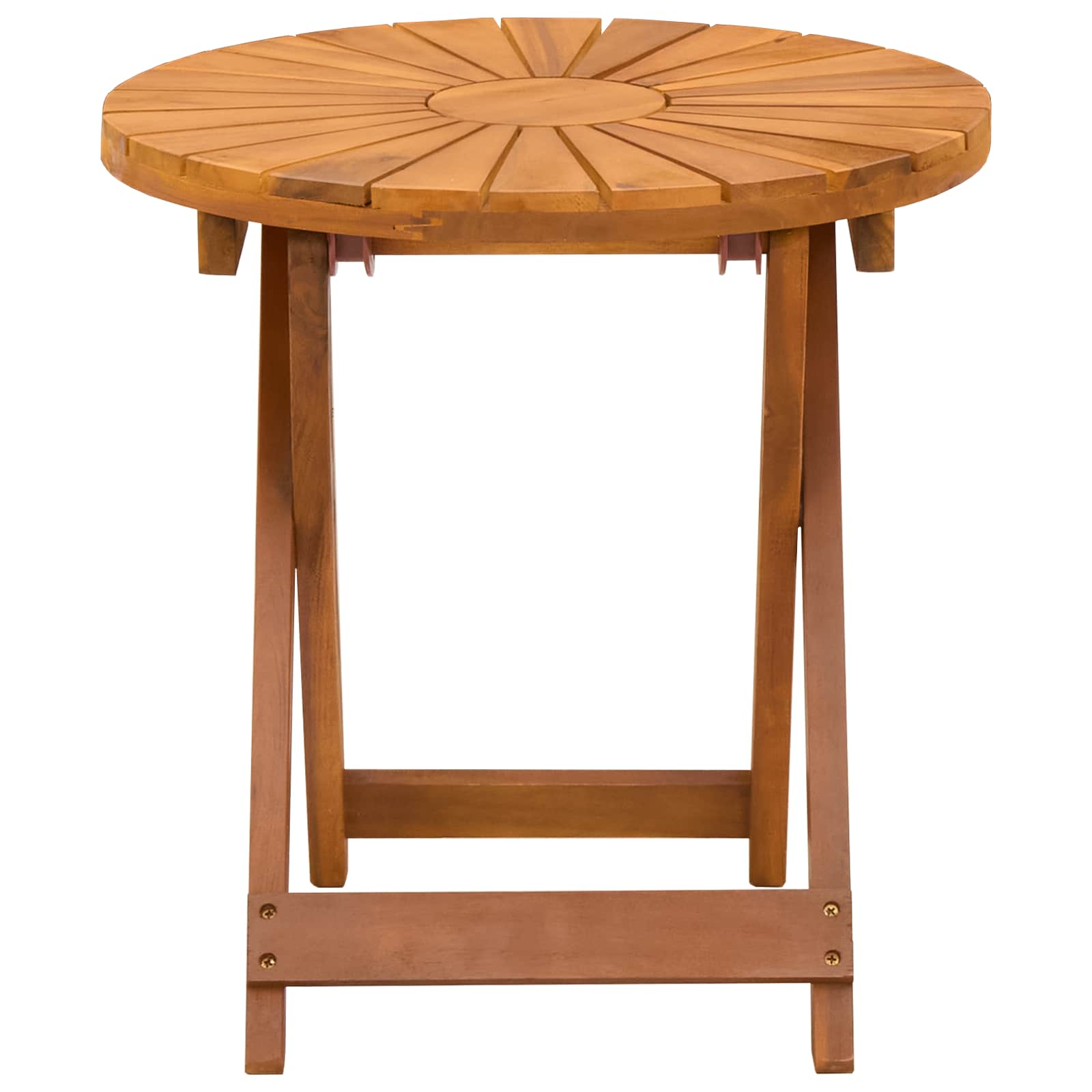 Bistro Table Natural Ø45 x 45 cm Solid Acacia Wood