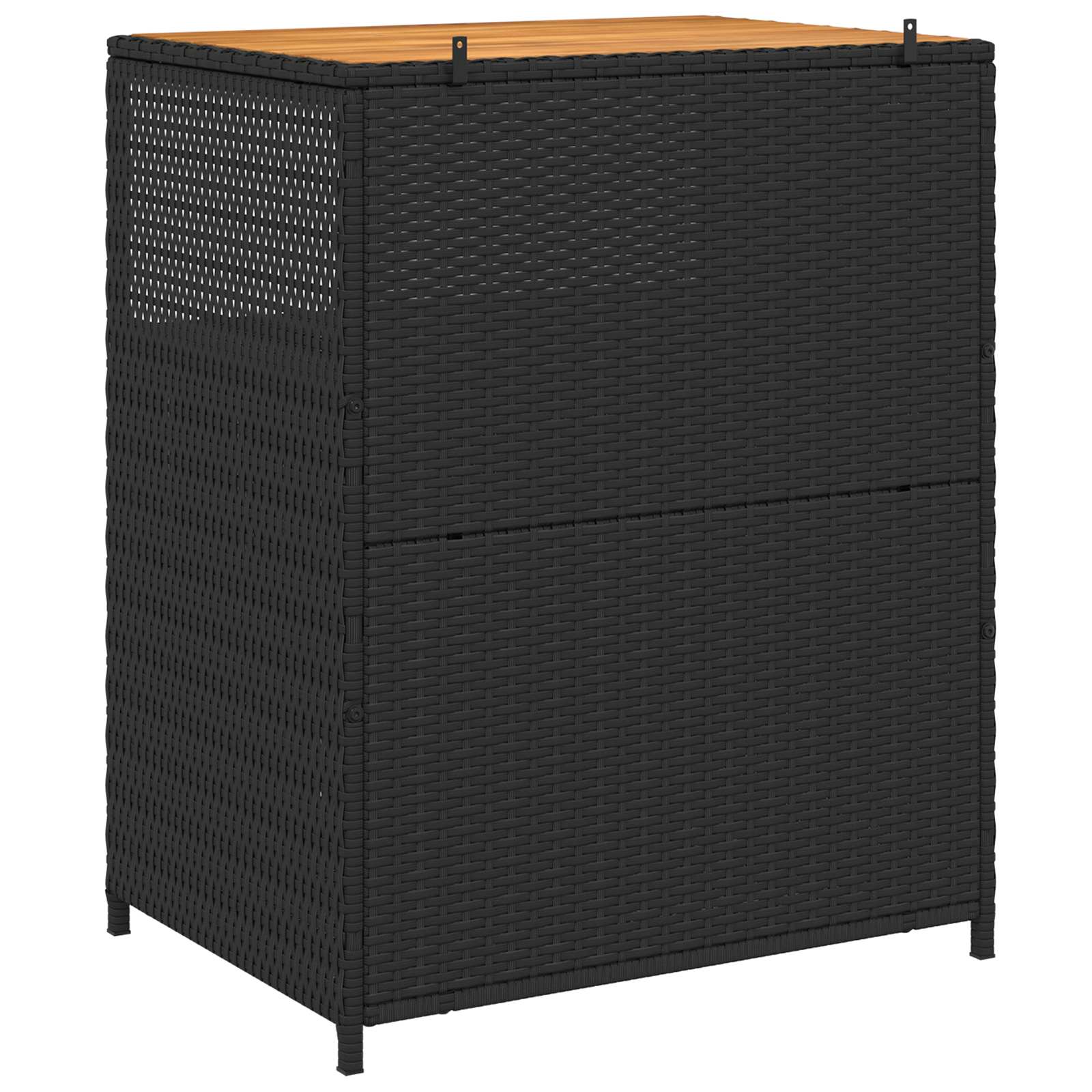 Cabinet Black 70 x 50 x 87 cm Polyester and Roly Rattan