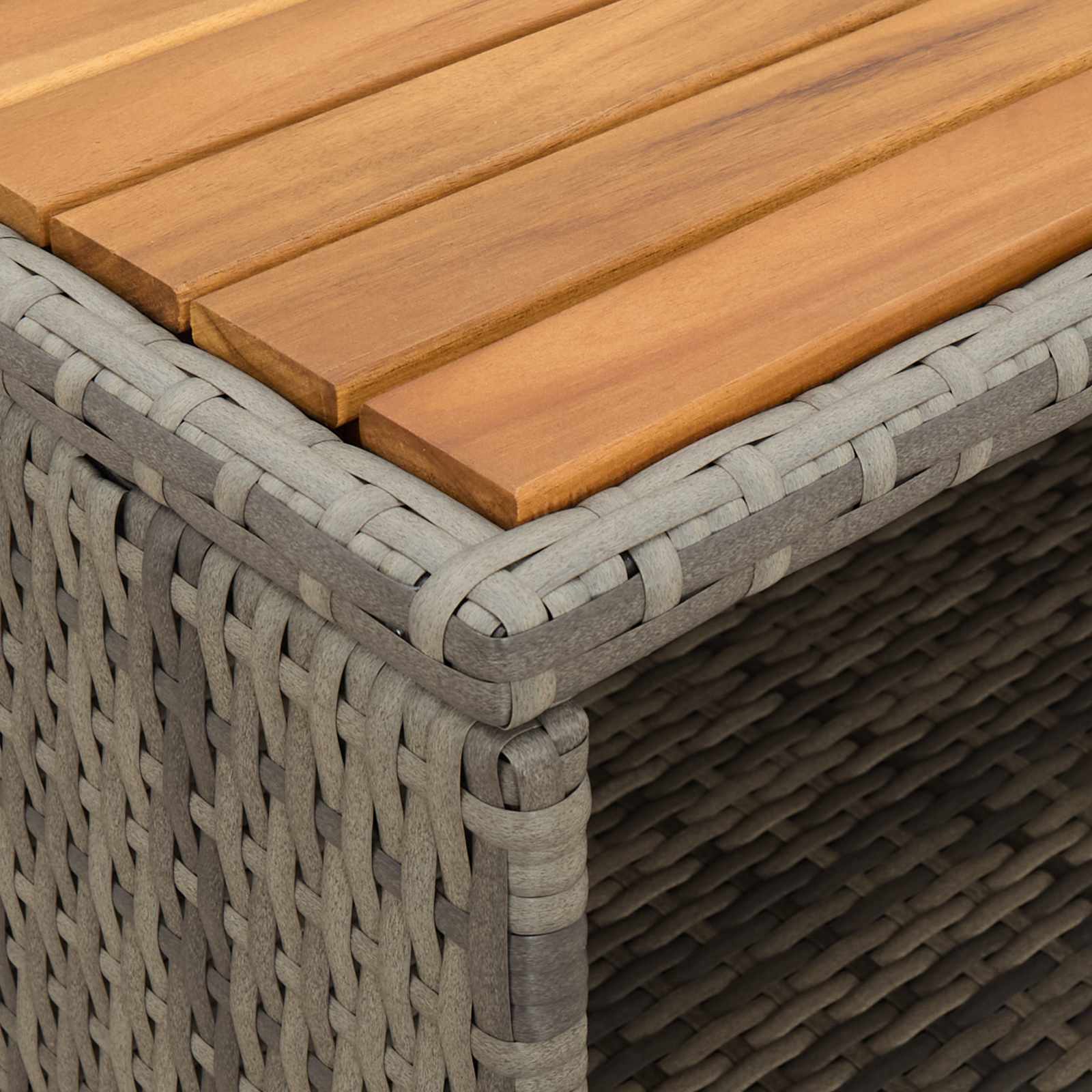 Cabinet Grey 70 x 50 x 87 cm Polyester and Roly Rattan